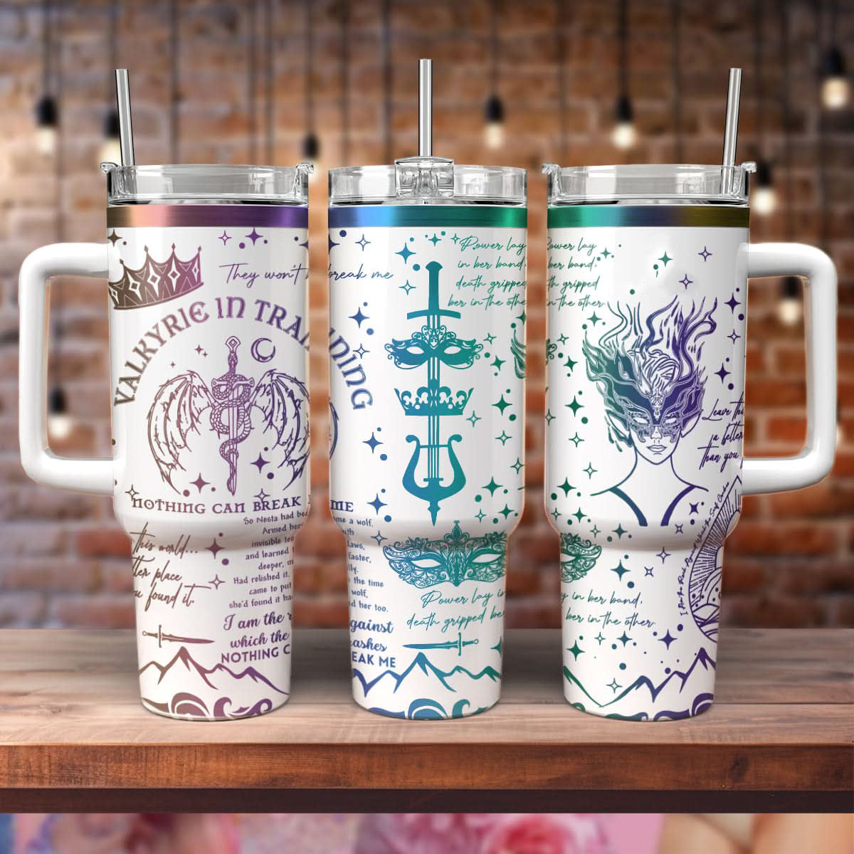 A Court of Silver Flames Tumbler 30oz/40oz, Velaris Tumbler, Velaris Bookish Gift. VLR35