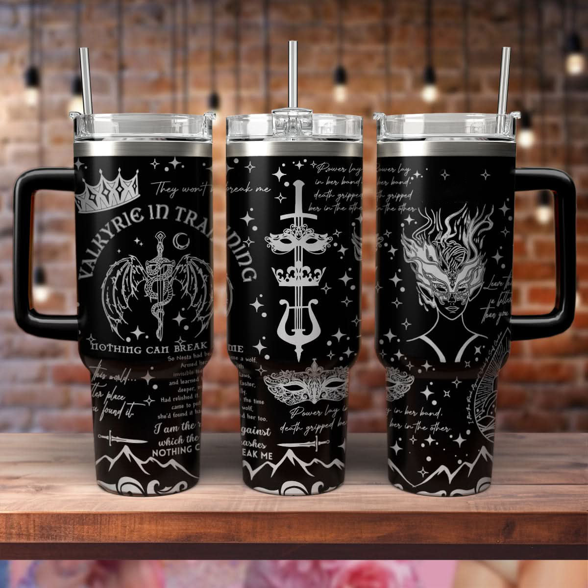 A Court of Silver Flames Tumbler 30oz/40oz, Velaris Tumbler, Velaris Bookish Gift. VLR35