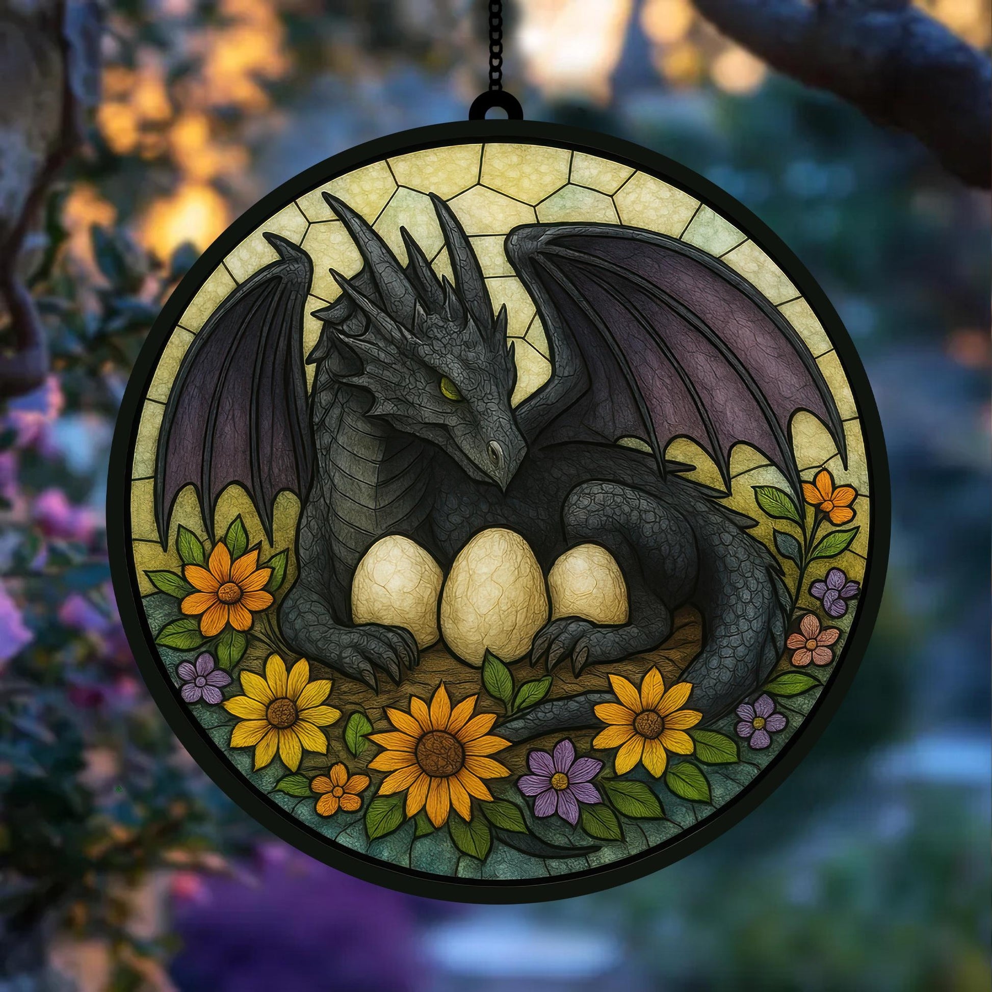 Fourth Wing Dragon Suncatcher Ornament, Onyx Storm Brave the Dark Acrylic Suncatcher, Xaden Riorson Suncatcher, Book lover Gift SGVLR32