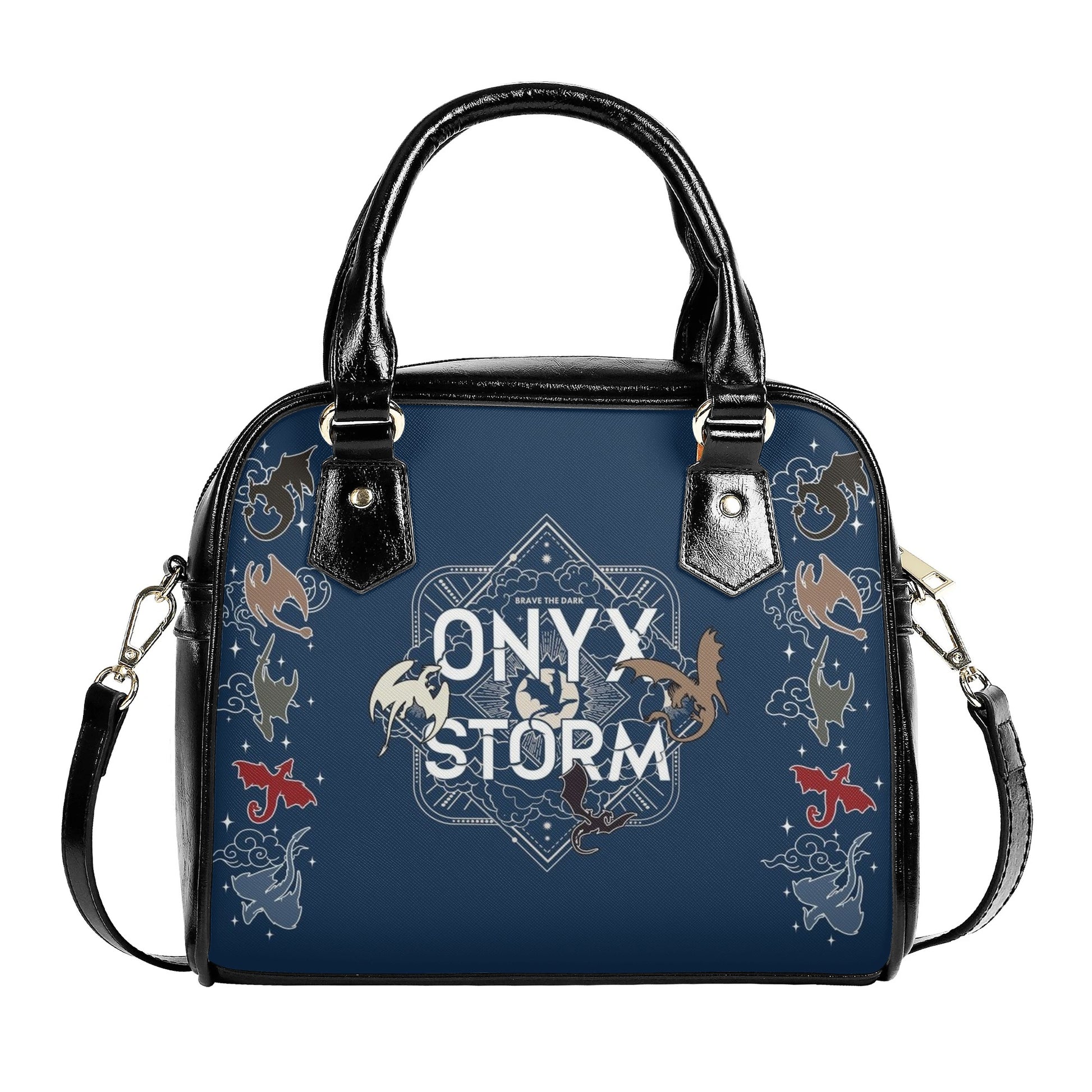 Onyx Storm Leather Bag, Onyx Storm Inspired Bag, Personalized Leather Bag, Fantasy Leather Handbag, Perfect Gift for Women. HBVLR34