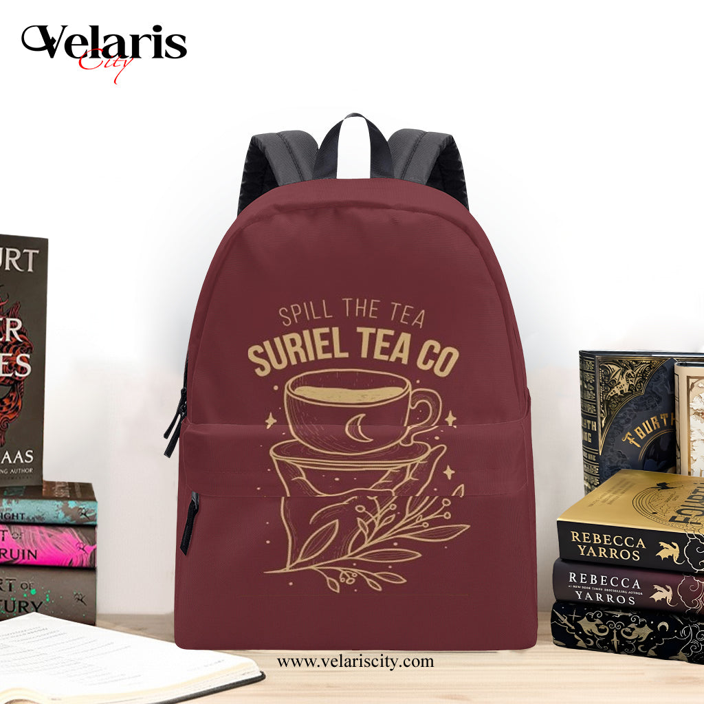 Suriel Tea Co Backpack, ACOTAR Inspirational Quotes Backpack, Book Lover Gift BPVLR34