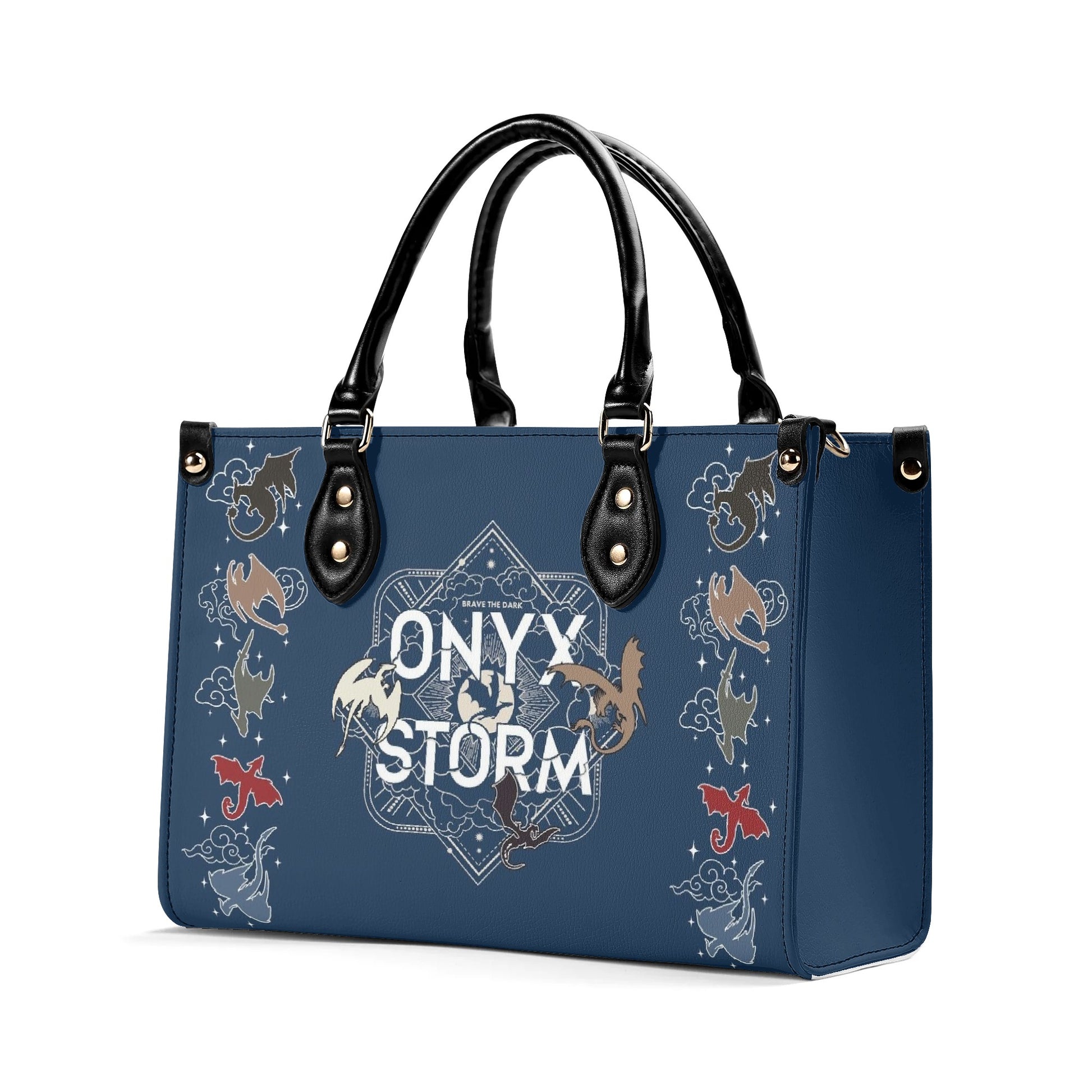 Onyx Storm Leather Bag, Onyx Storm Inspired Bag, Personalized Leather Bag, Fantasy Leather Handbag, Perfect Gift for Women. HBVLR34