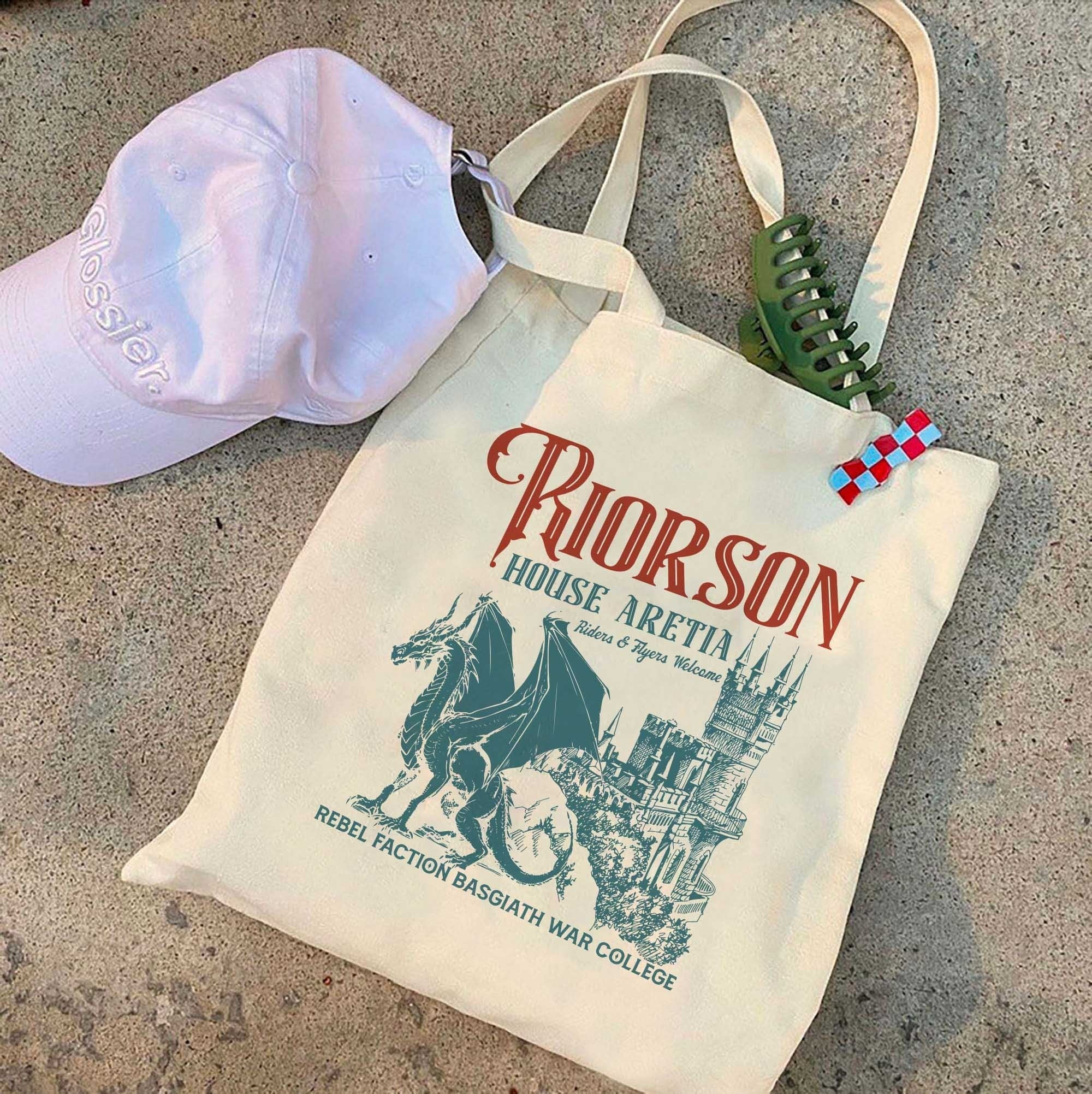 Iron Flame Tote Bag, Riorson house, Xaden Riorson House Tote Bag, Violet Sorrengail Silver One, Dragon Rider Tote Bag, Basgiath War College TBVLR33