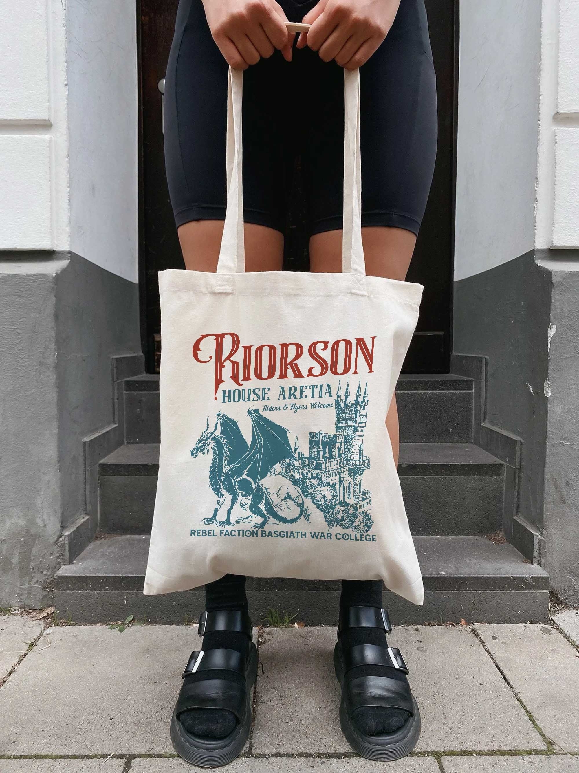 Iron Flame Tote Bag, Riorson house, Xaden Riorson House Tote Bag, Violet Sorrengail Silver One, Dragon Rider Tote Bag, Basgiath War College TBVLR33