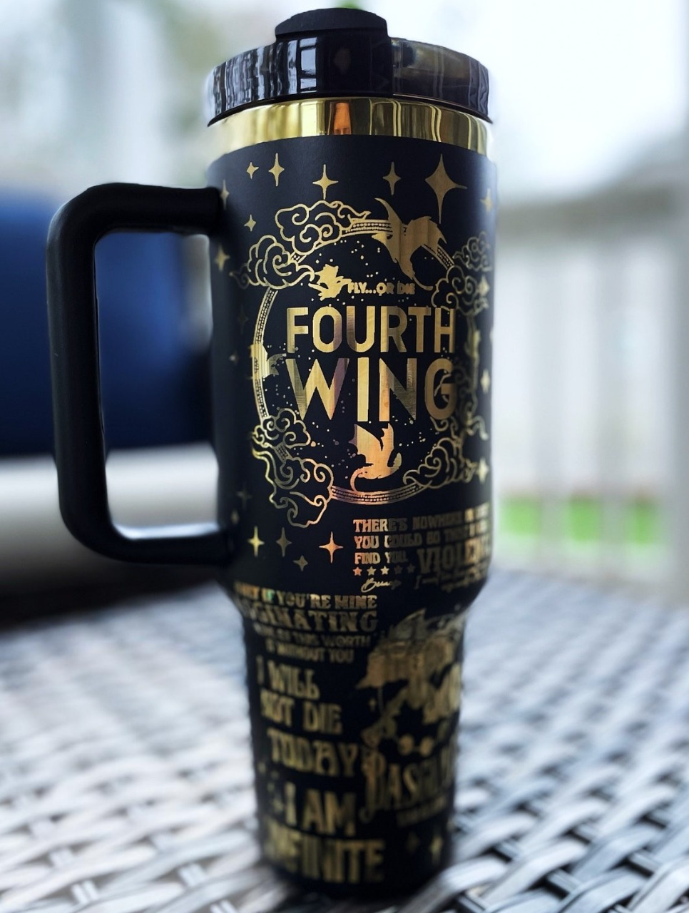 Fouth Wing Tumbler 30oz/40oz, Basgiath Tumbler, The Empyrean Tumbler. VLR32