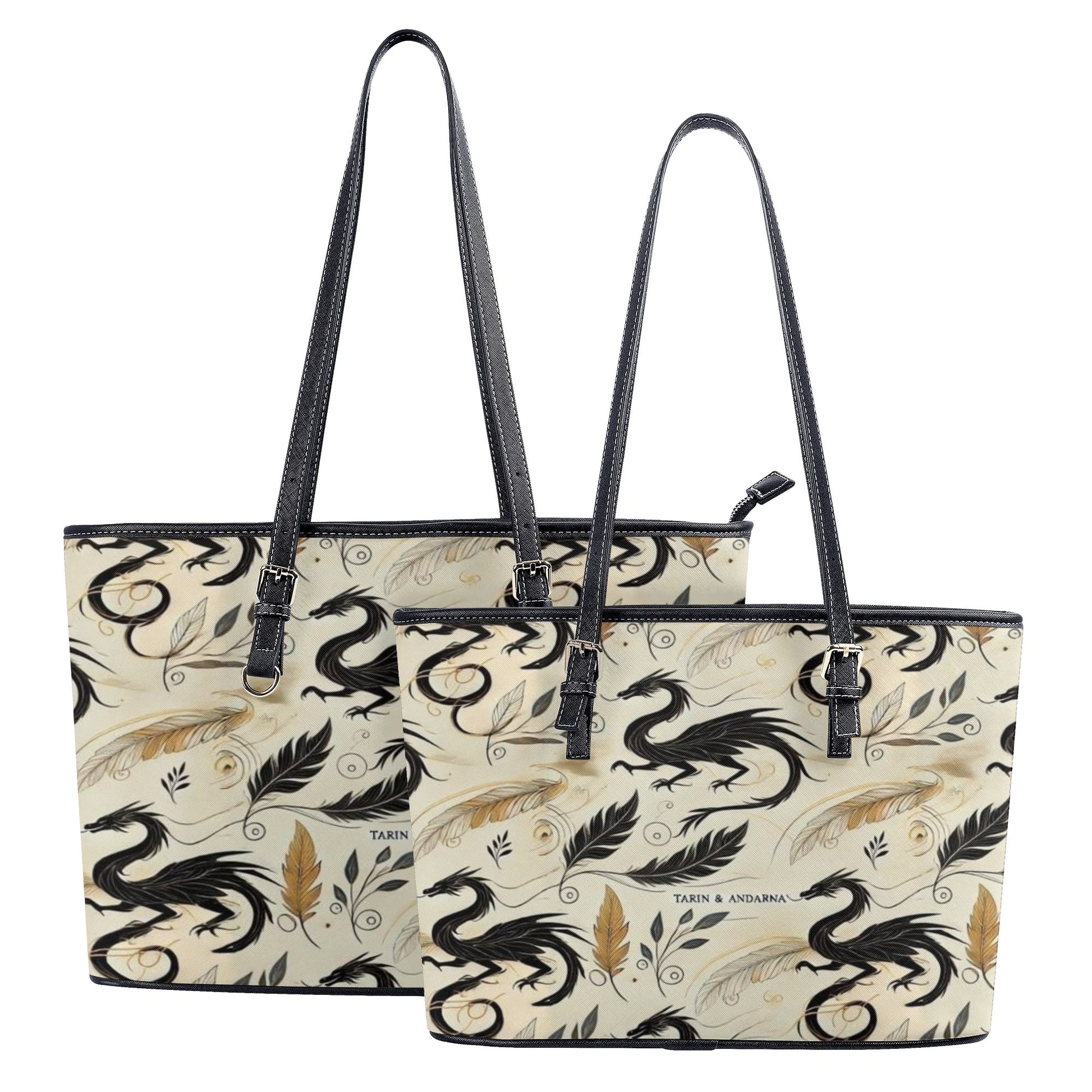 Fourth Wing Inspired Tarin & Andarna Dragon Leather Bag, Fourth Wing Inspired Bag, Personalized Leather Bag, Fantasy Leather Handbag, Perfect Gift for Women. HBVLR35