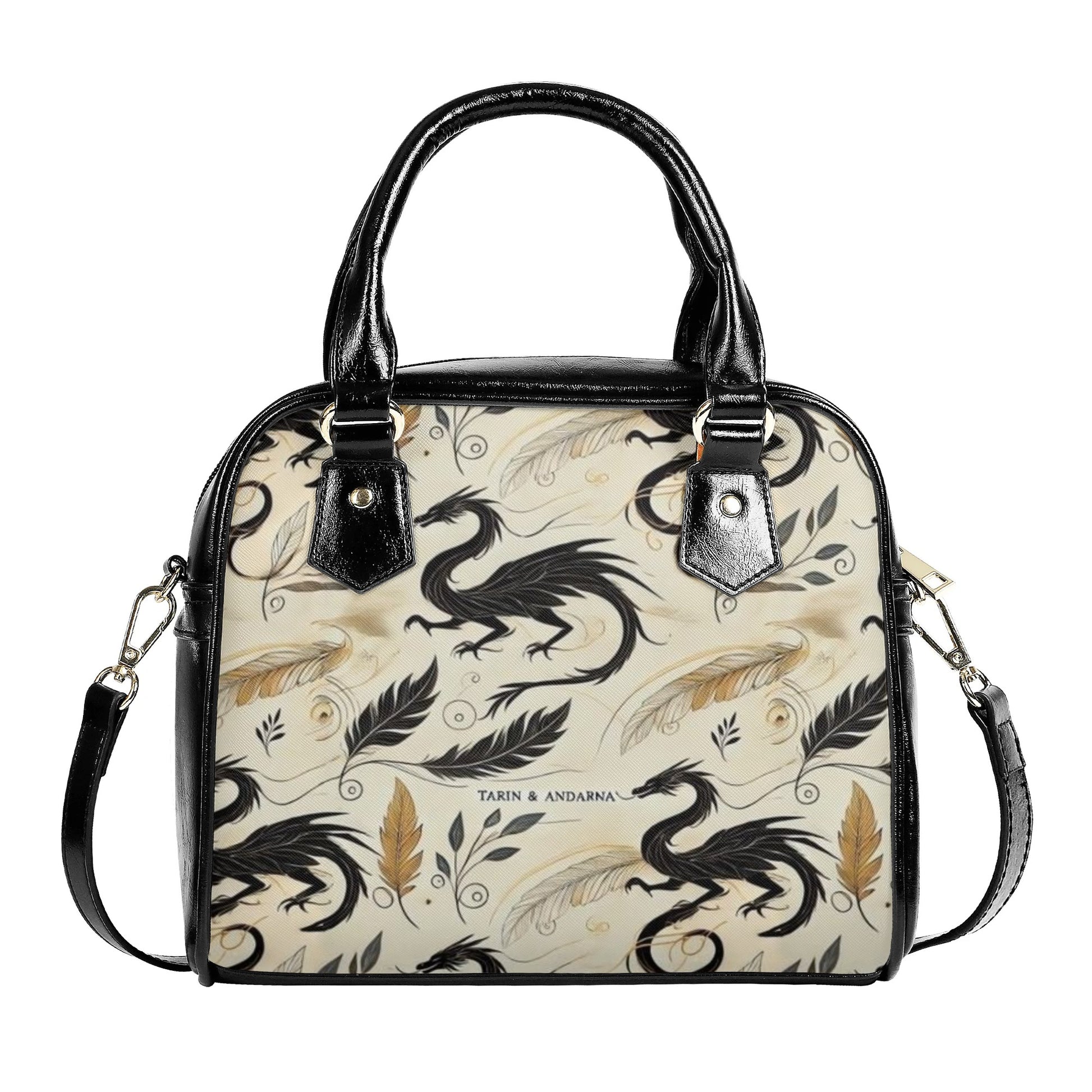 Fourth Wing Inspired Tarin & Andarna Dragon Leather Bag, Fourth Wing Inspired Bag, Personalized Leather Bag, Fantasy Leather Handbag, Perfect Gift for Women. HBVLR35