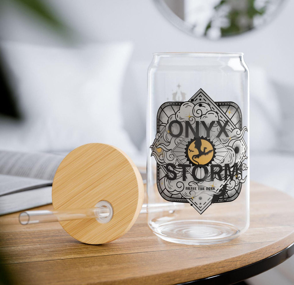 Fourth Wing cup Iced coffee cup Onyx Storm cup Fourth Wing fan Onyx Storm gift Book lover Gift for Her Fourth Wing Glass Tumbler Dragon Cup GLVLR31
