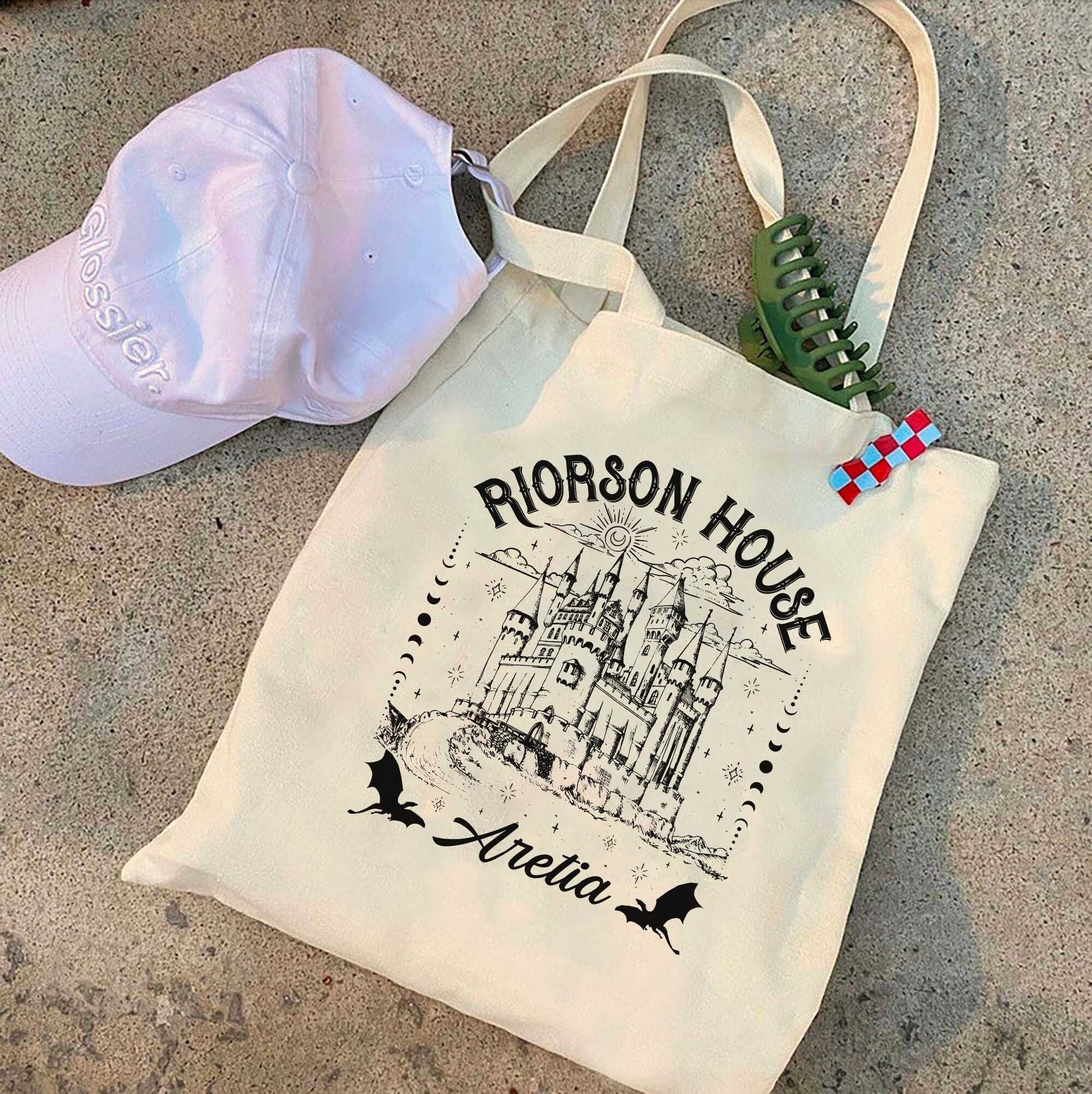 Iron Flame Tote Bag, Xaden Riorson House Bag, Fourth Wing Bag, Violet Sorrengail Silver One Basgiath War College Dragon Rider Bookish Bag TBVLR34