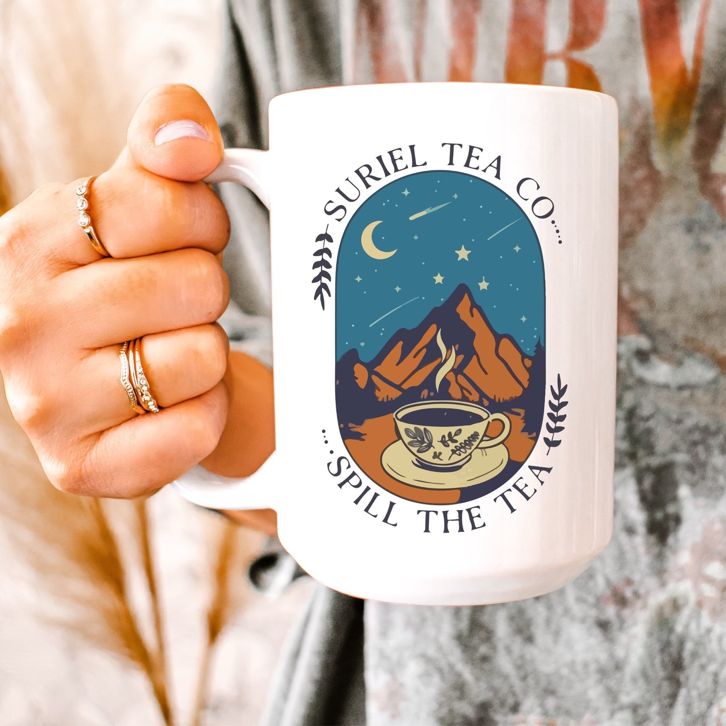 Suriel Tea Co ACOTAR Mug, bookish Coffee Mug, SJM Book lover Gift, Coffee Cup for bookworm, Booktok Bookstagram, Fantasy Era MGVLR35