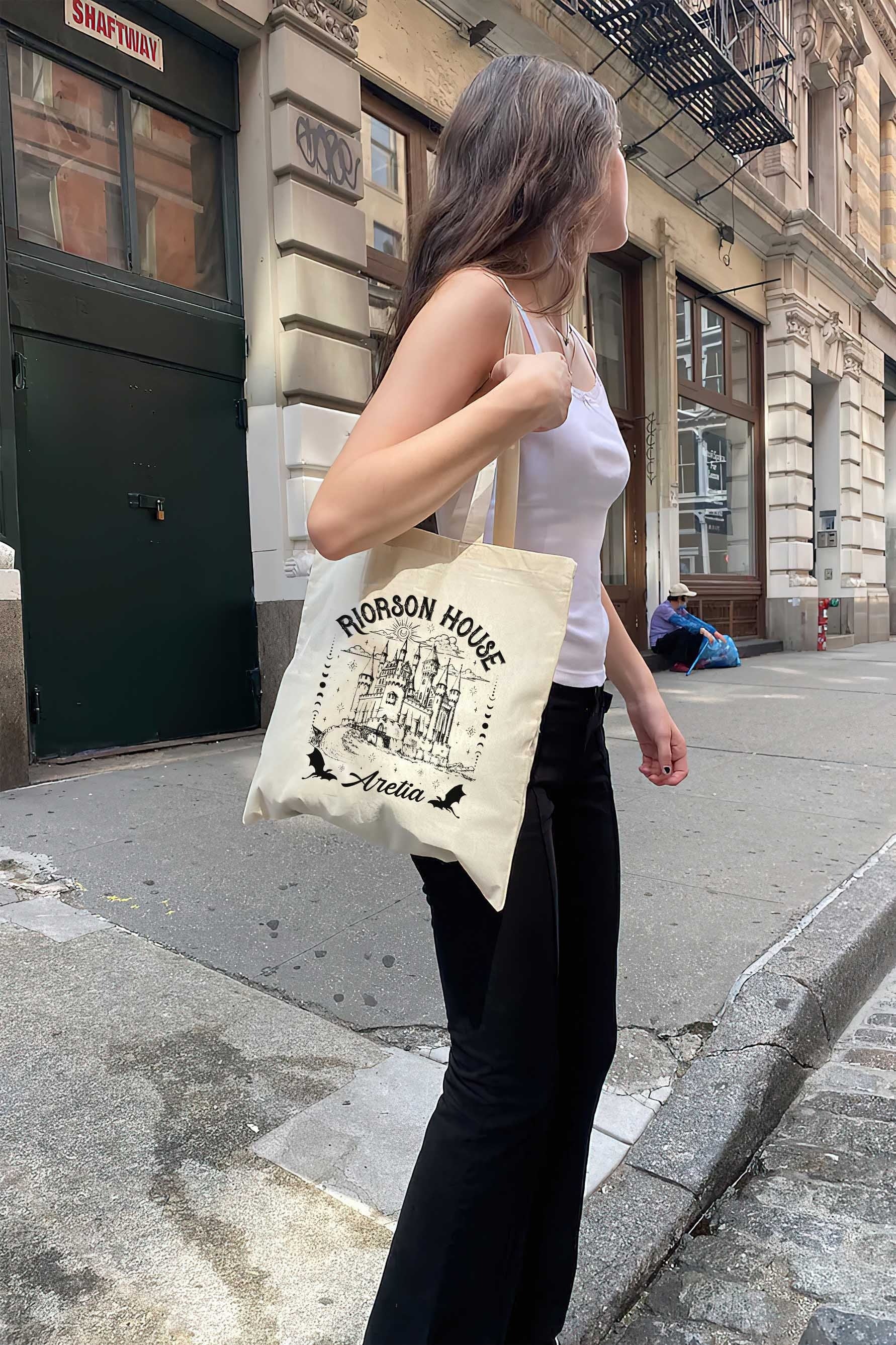 Iron Flame Tote Bag, Xaden Riorson House Bag, Fourth Wing Bag, Violet Sorrengail Silver One Basgiath War College Dragon Rider Bookish Bag TBVLR34