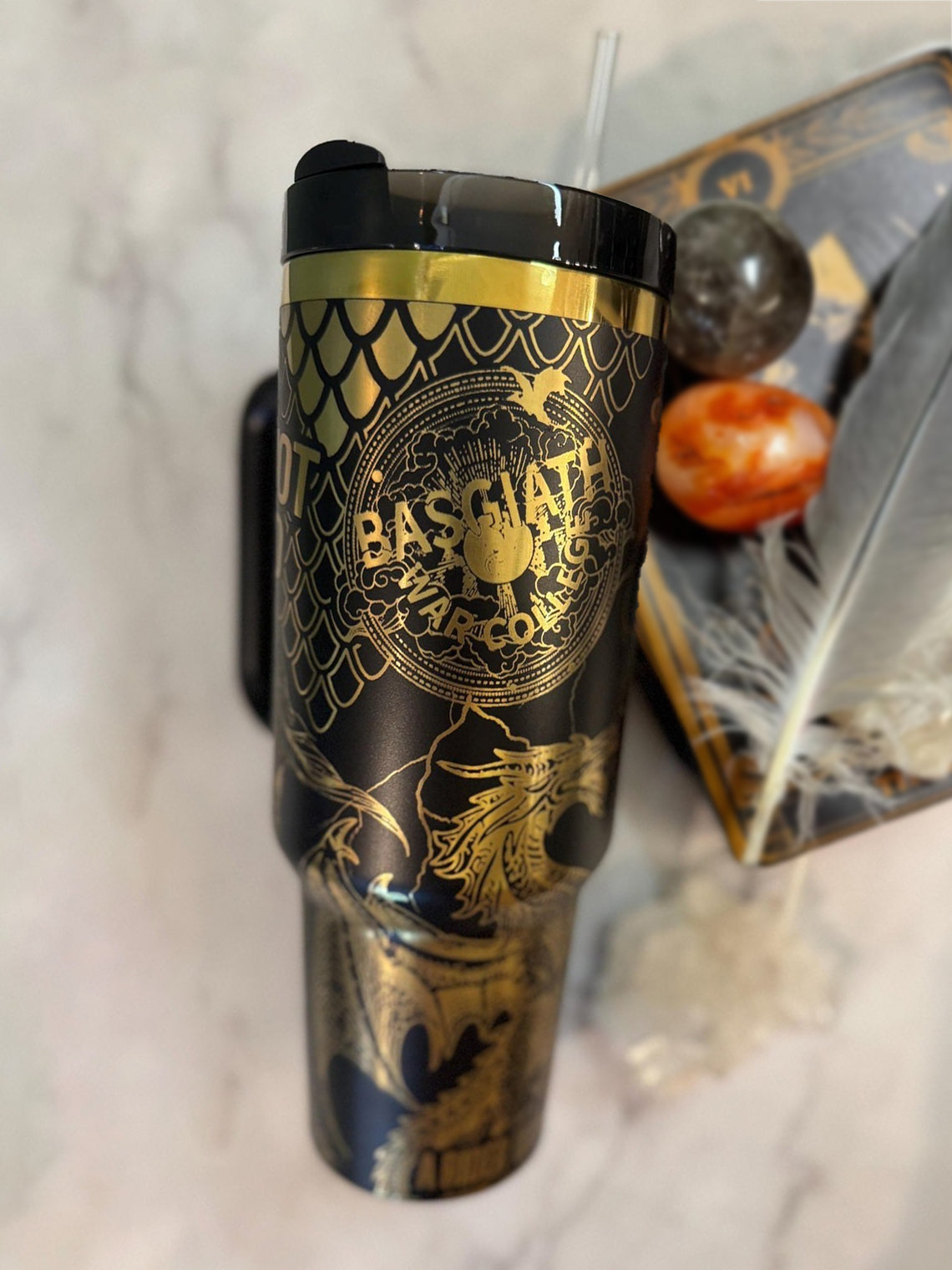 Basgiath War College Tumbler 30oz/40oz, Dragon Rider Tumbler, Fourth Wing Tumbler. VLR39