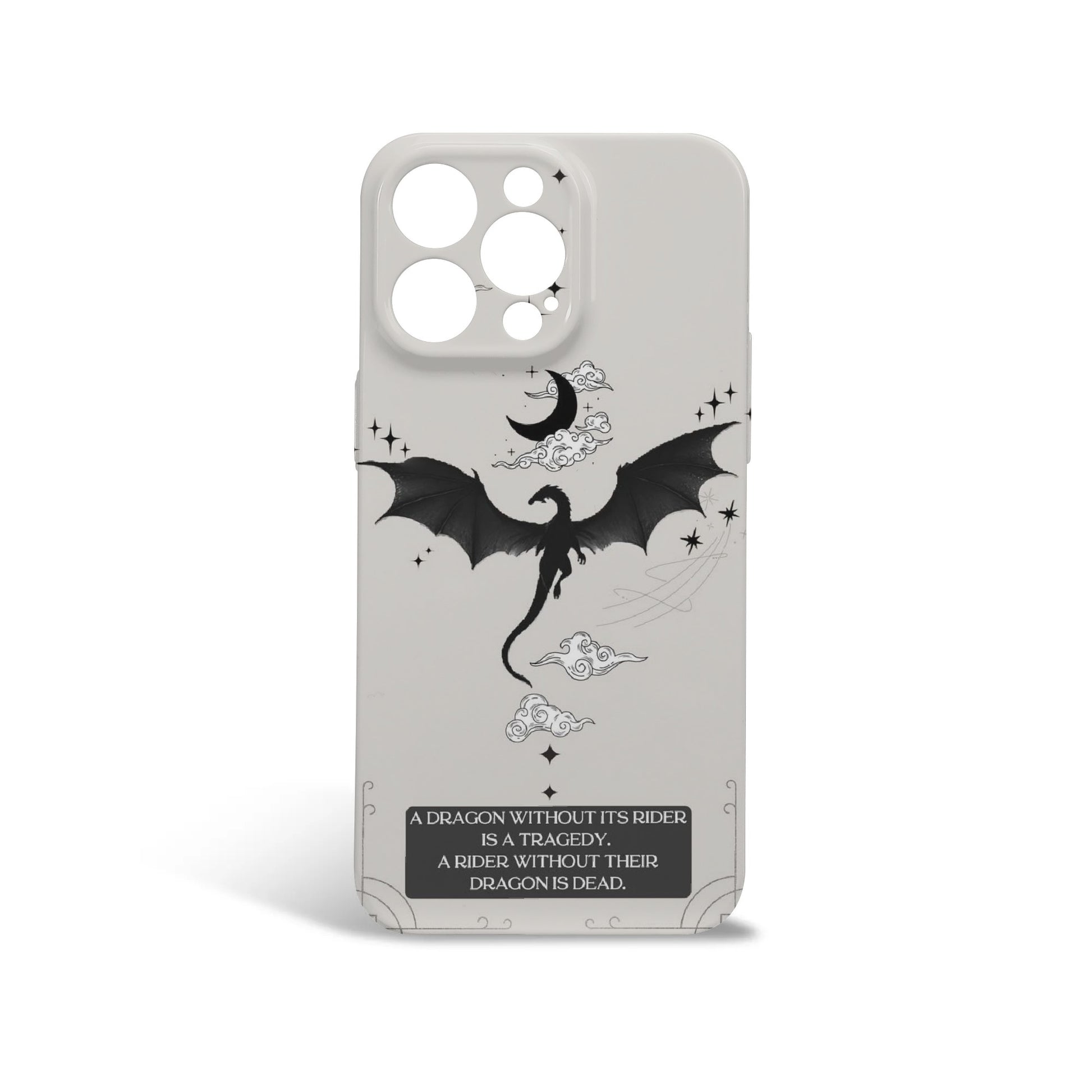 Phone Case Fourth Wing Dragon Silhouette with Quote - Fourth Wing Inspired Magical Sword Design, Fantasy Novel iPhone Cover, Book Lover Gift  PCVLR33