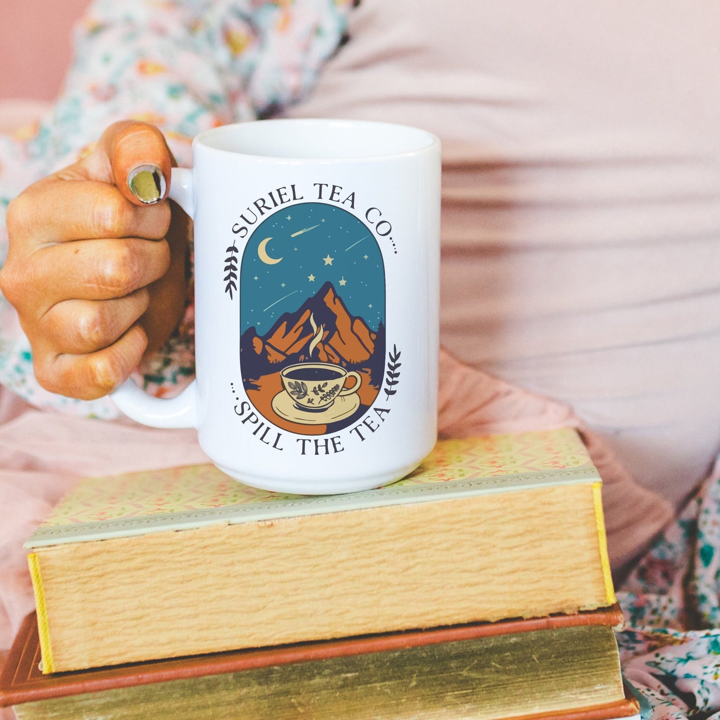 Suriel Tea Co ACOTAR Mug, bookish Coffee Mug, SJM Book lover Gift, Coffee Cup for bookworm, Booktok Bookstagram, Fantasy Era MGVLR35