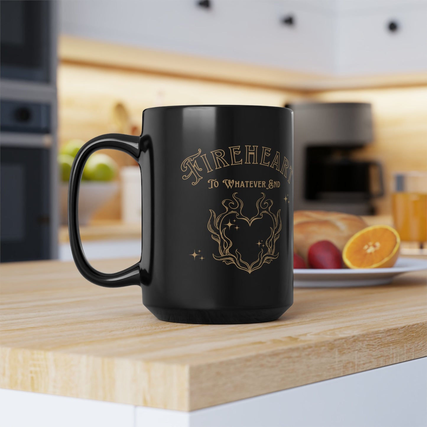 ACOTAR Mug, Throne Of Glass Merch, Fireheart To Whatever End Terassen Mug, SJM Merch, Bookish Gift For Her, ACOTAR Merch, Bookish Gift MGVLR36