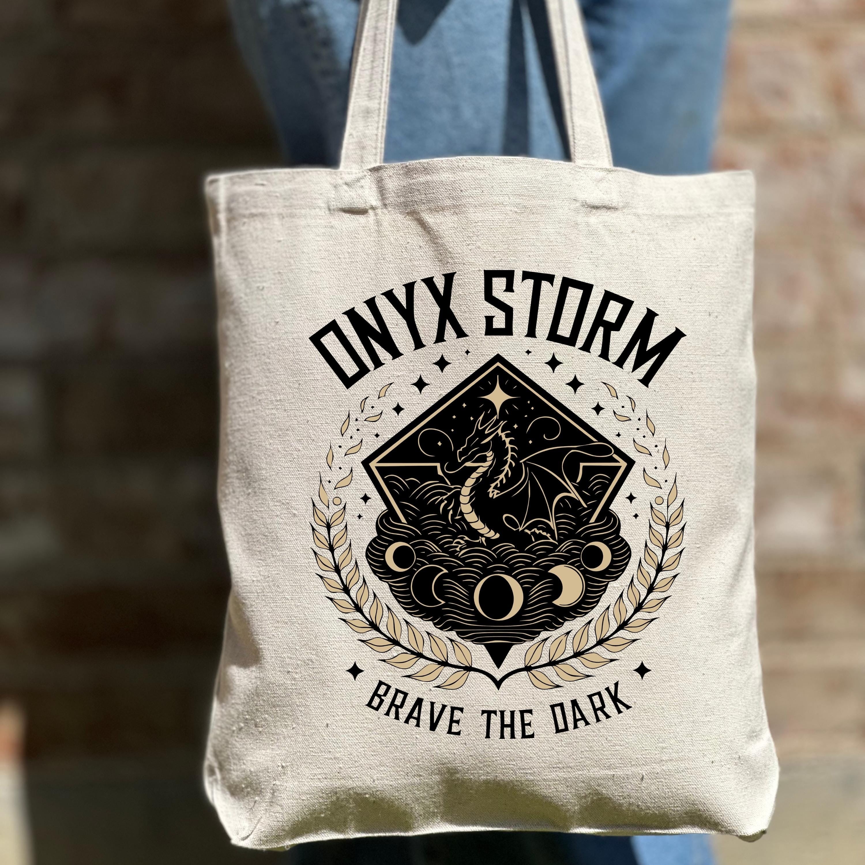 Onyx Storm Tote Bag, Fourth Wing Tote Bag, Basgiath War College Canvas Bag, Dragon Rider, Bookish Tote Bag, Riders Quadrant, Fantasy reader TBVLR35