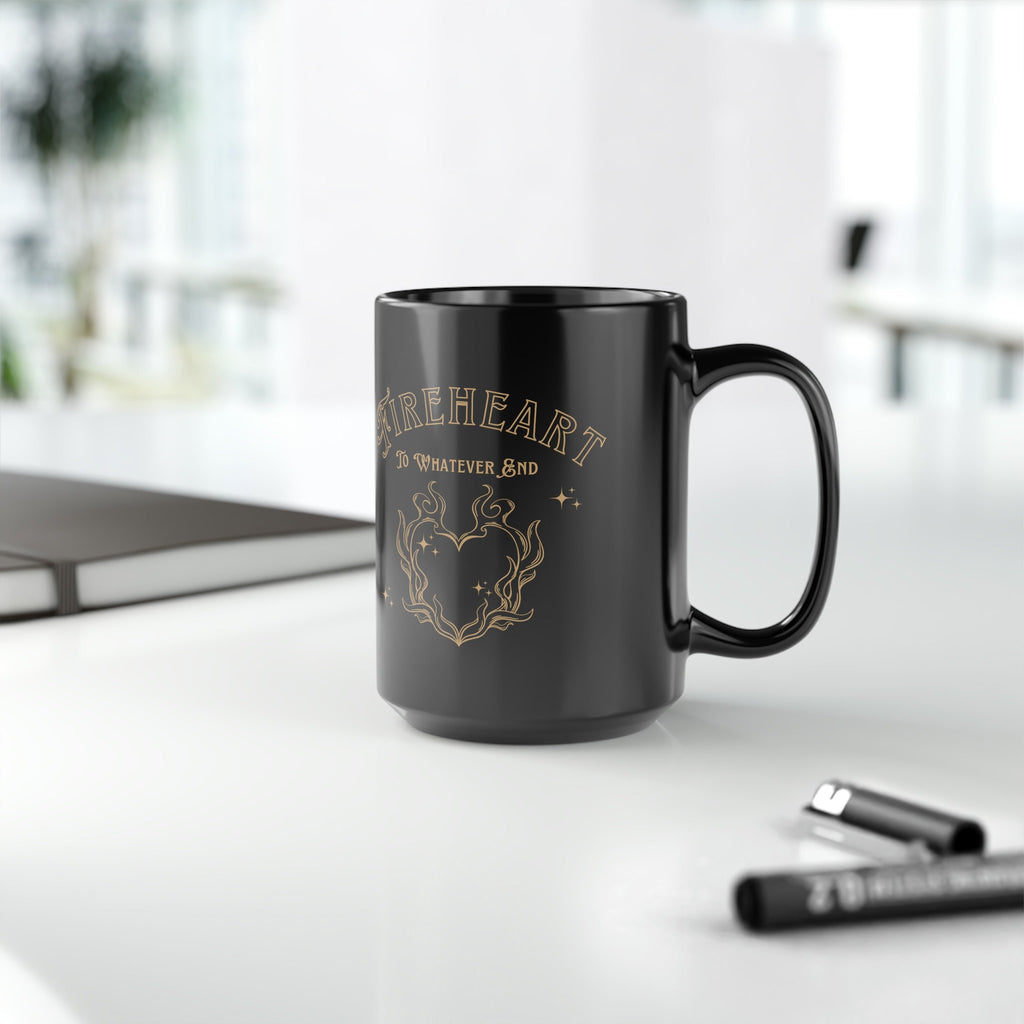 ACOTAR Mug, Throne Of Glass Merch, Fireheart To Whatever End Terassen Mug, SJM Merch, Bookish Gift For Her, ACOTAR Merch, Bookish Gift MGVLR36