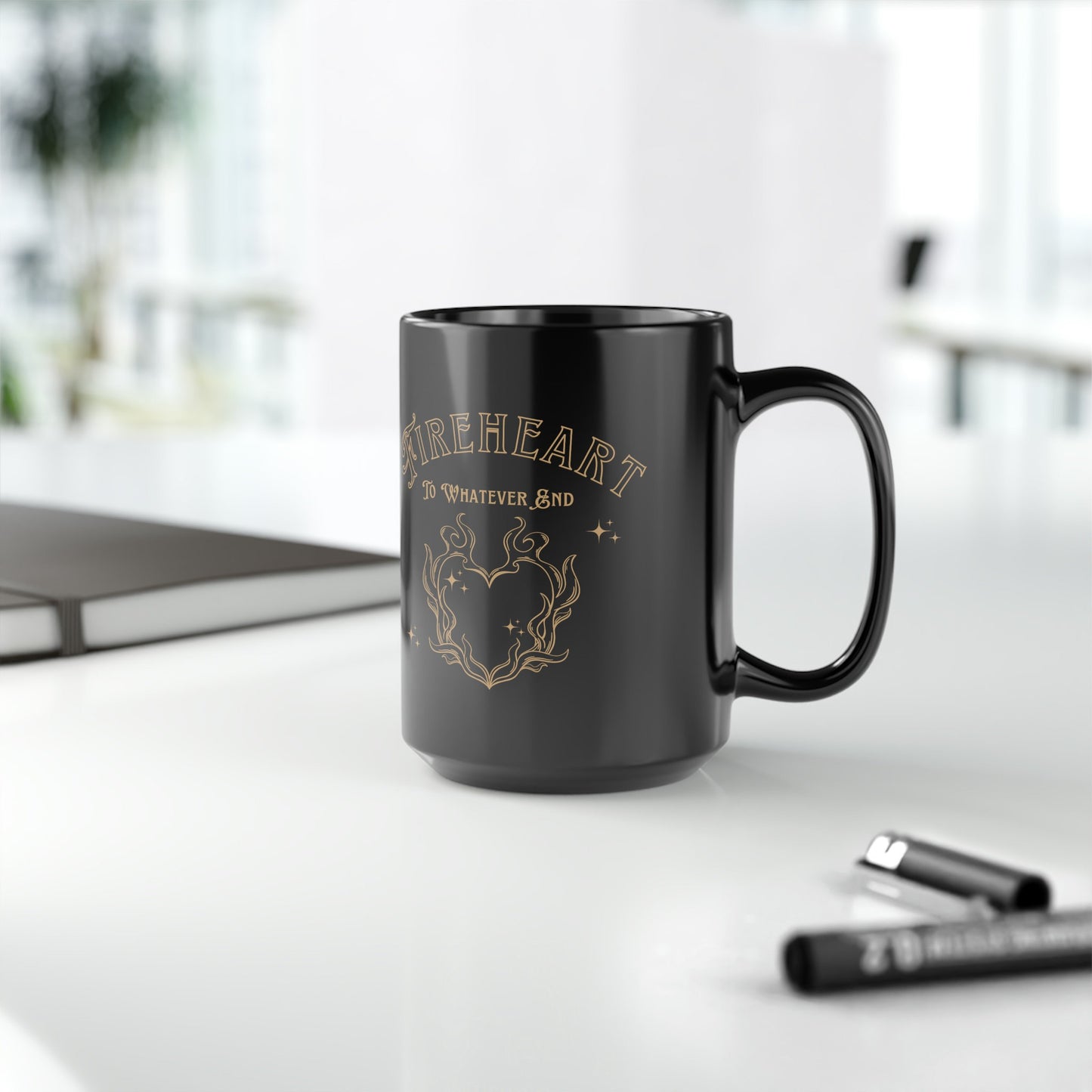 ACOTAR Mug, Throne Of Glass Merch, Fireheart To Whatever End Terassen Mug, SJM Merch, Bookish Gift For Her, ACOTAR Merch, Bookish Gift MGVLR36