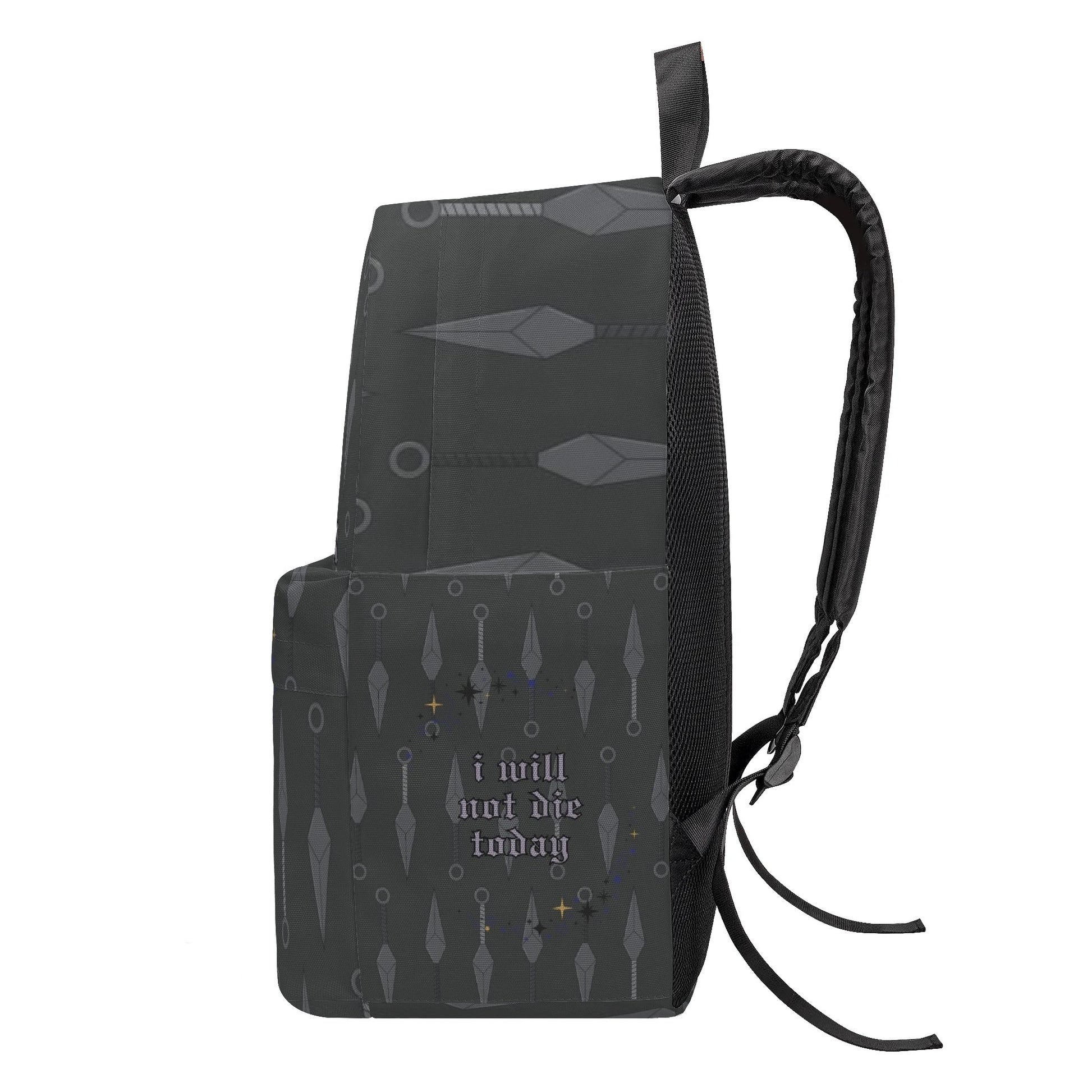 Fourth Wing Backpack, I Will Not Die Today Inspirational Quote Backpack, Book Lover Gift BPVLR31