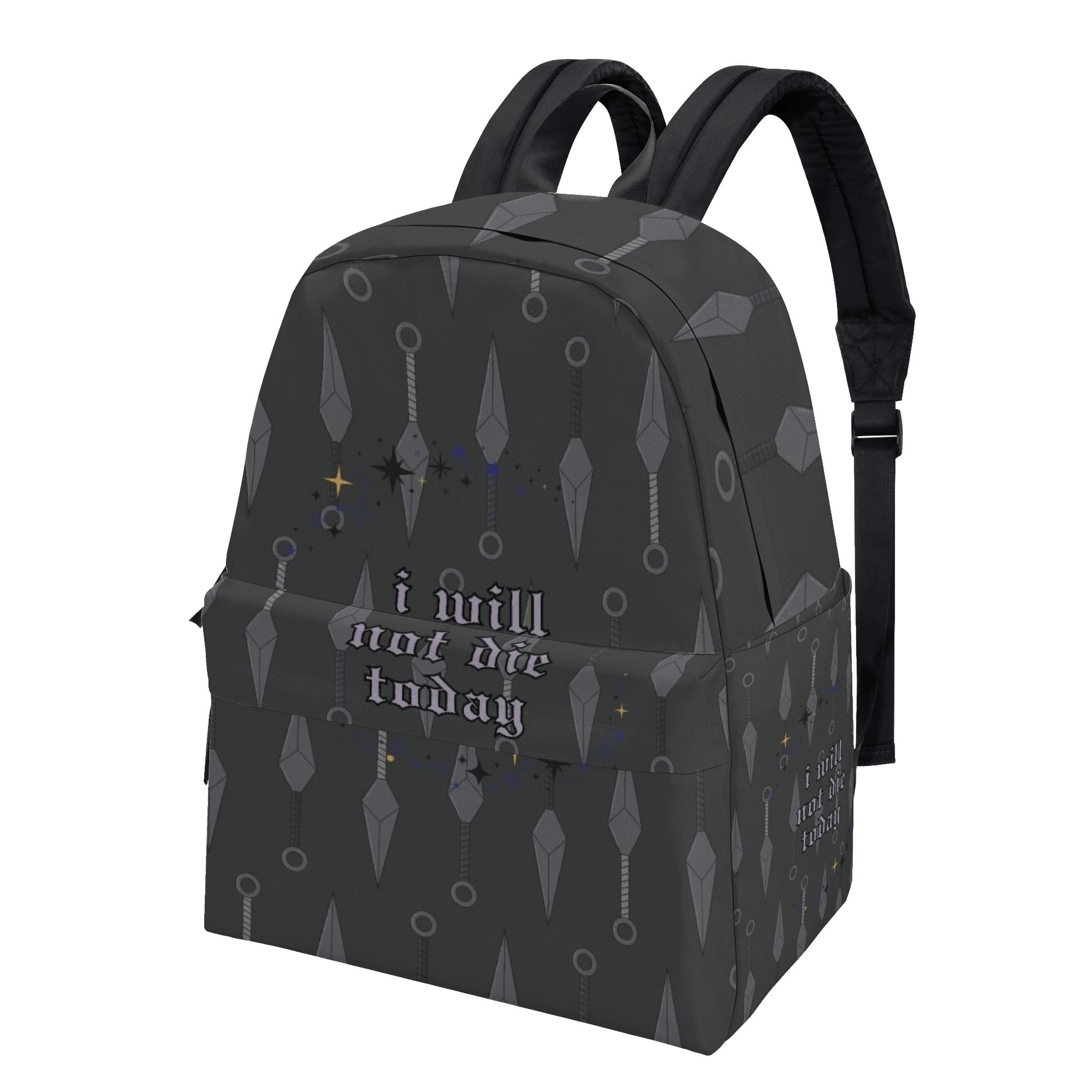 Fourth Wing Backpack, I Will Not Die Today Inspirational Quote Backpack, Book Lover Gift BPVLR31