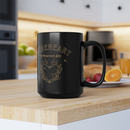 ACOTAR Mug, Throne Of Glass Merch, Fireheart To Whatever End Terassen Mug, SJM Merch, Bookish Gift For Her, ACOTAR Merch, Bookish Gift MGVLR36