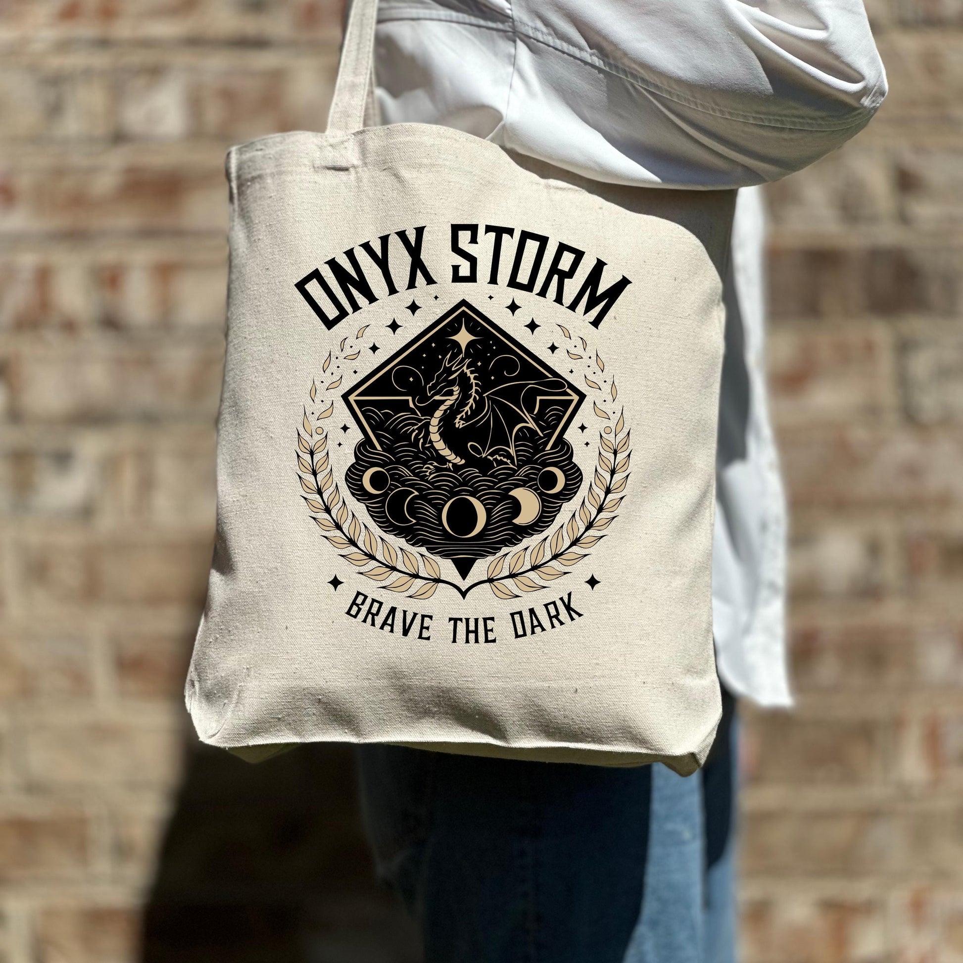 Onyx Storm Tote Bag, Fourth Wing Tote Bag, Basgiath War College Canvas Bag, Dragon Rider, Bookish Tote Bag, Riders Quadrant, Fantasy reader TBVLR35