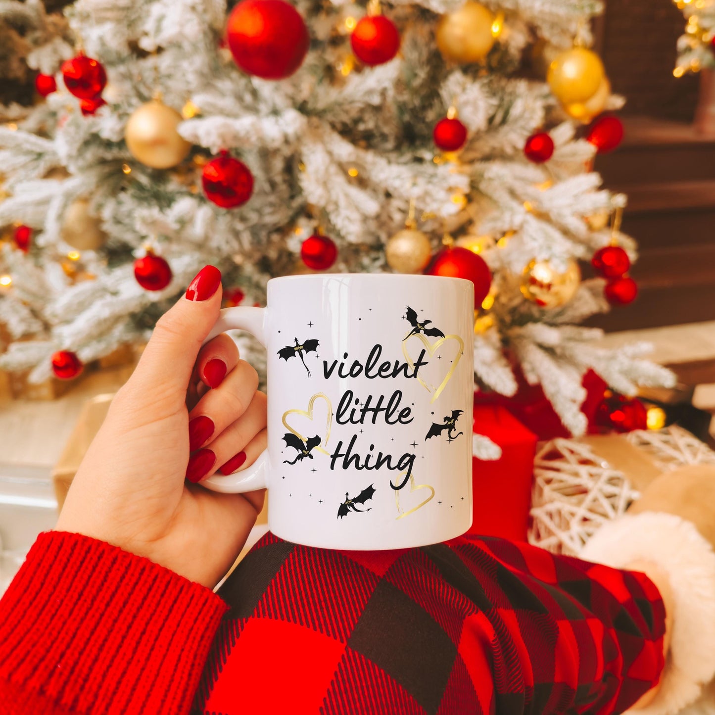 ACOTAR Mug, Throne Of Glass Merch, Fireheart To Whatever End Terassen Mug, SJM Merch, Bookish Gift For Her, ACOTAR Merch, Bookish Gift MGVLR37