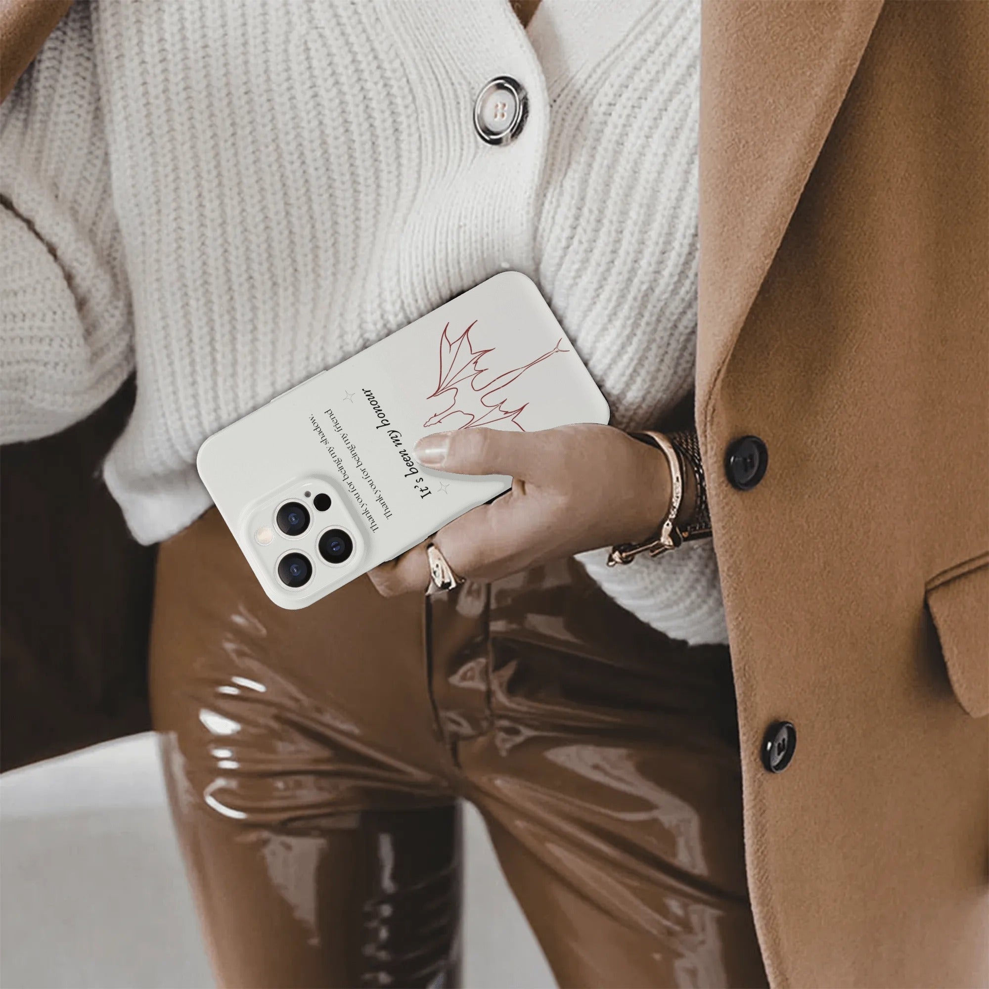 "It's been my honour" Quote Inspired Magical Sword Design, Fourth Wing Phone Case, Fantasy Novel iPhone Cover, Book Lover Gift  PCVLR35