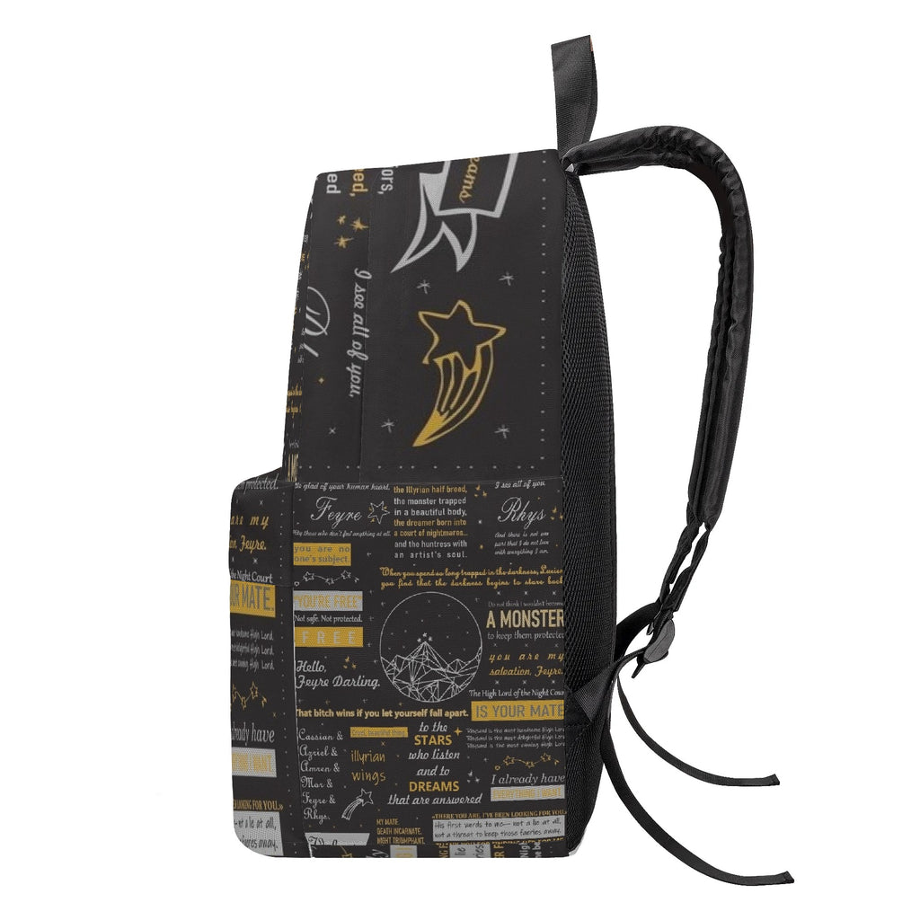 ACOTAR Backpack, Velaris Inspirational Quotes Backpack, Book Lover Gift BPVLR32