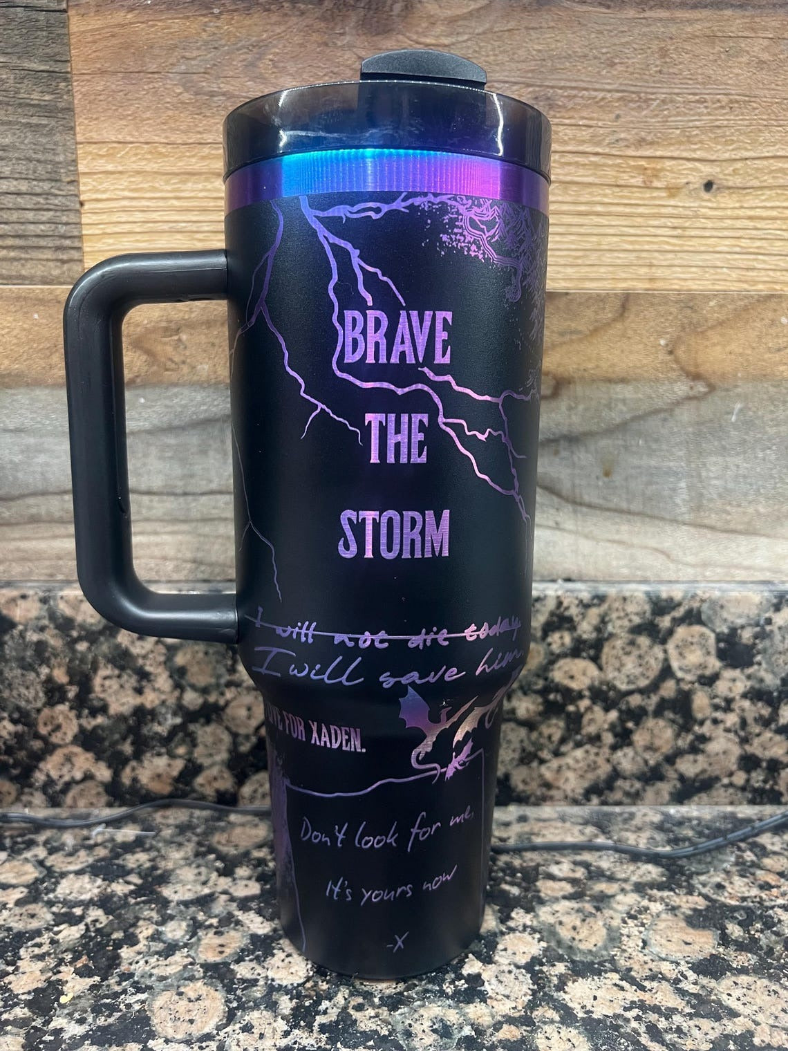 Onyx Storm Book Tumbler 30oz/40oz, Brave The Storm Tumbler, The Empyrean Tumbler. VLR41