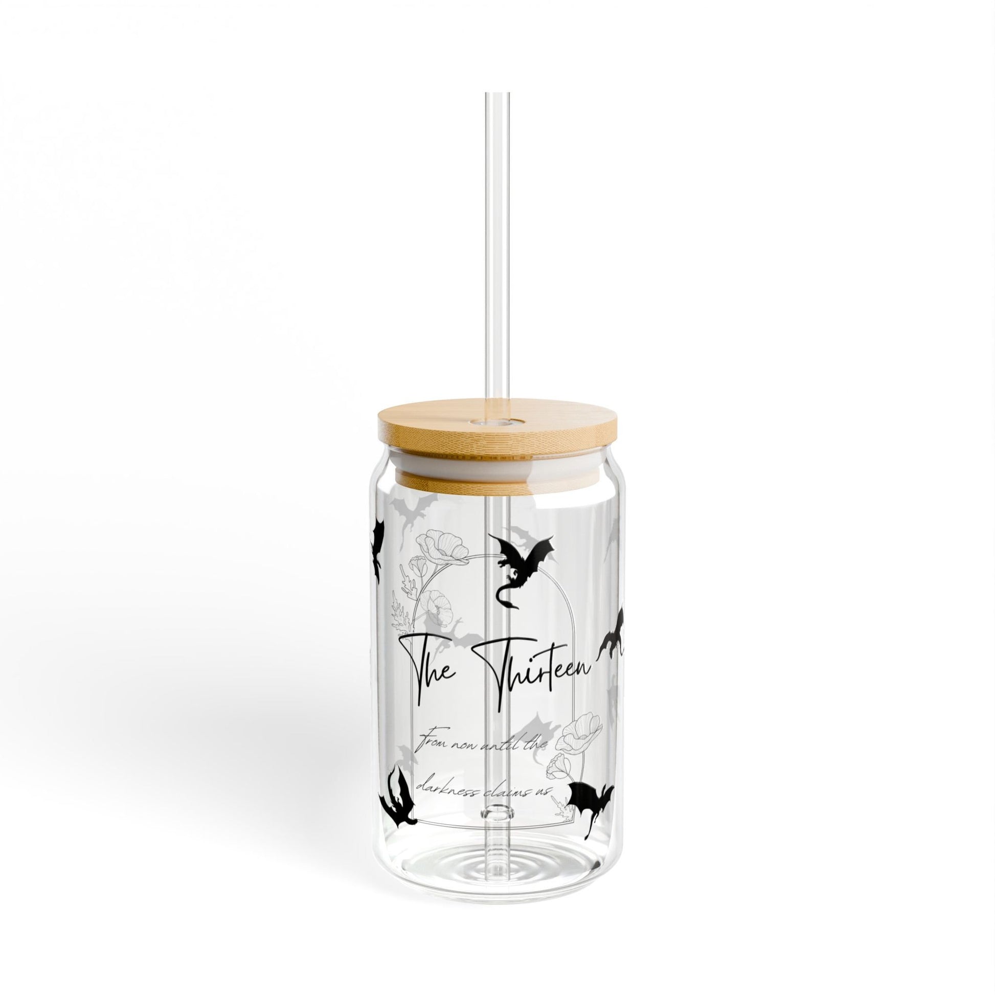 Throne of Glass The Thirteen Glass Can – Fantasy Bookish Tumbler with Bamboo Lid, Quote Cup for Sarah J. Maas Fans GLVLR35