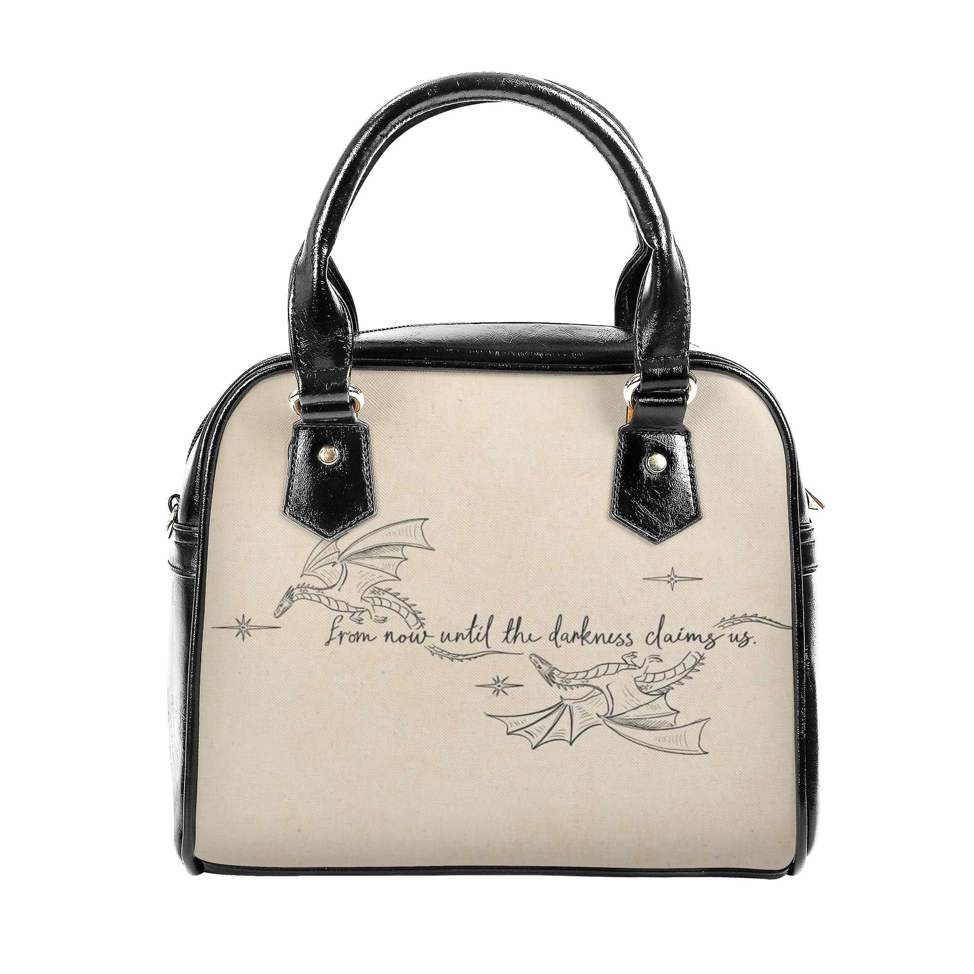 "from now until the darkness claim us" Quote Leather Bag, Throne Of Glass Inspired Bag, Personalized Leather Bag, Fantasy Leather Handbag, Perfect Gift for Women. HBVLR39