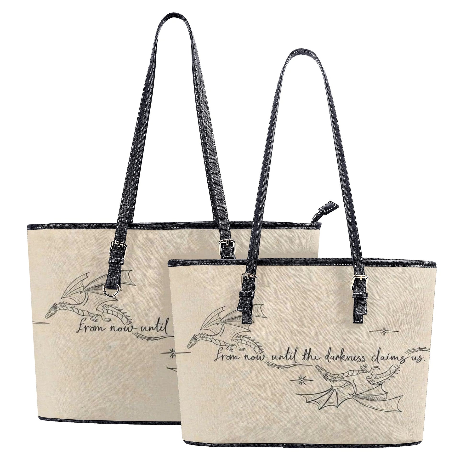 "from now until the darkness claim us" Quote Leather Bag, Throne Of Glass Inspired Bag, Personalized Leather Bag, Fantasy Leather Handbag, Perfect Gift for Women. HBVLR39
