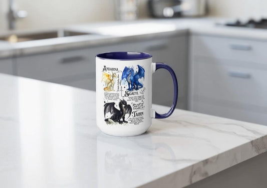 Onyx The Storm Mug, Fourth The Wing of Dragons Tairn Andarna The Dragon Rider Basgiath War College Bookish Gift, MGVLR38