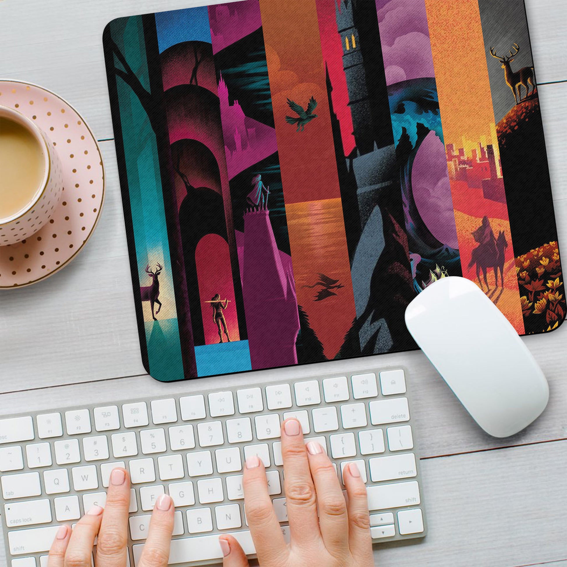 TOG Desk Mat, Kingdom of Ash Dragon Mouse Pad, Dark Academia & Booktok Literary Gift, Fireheart Inspired Desk Mat DMVLR39