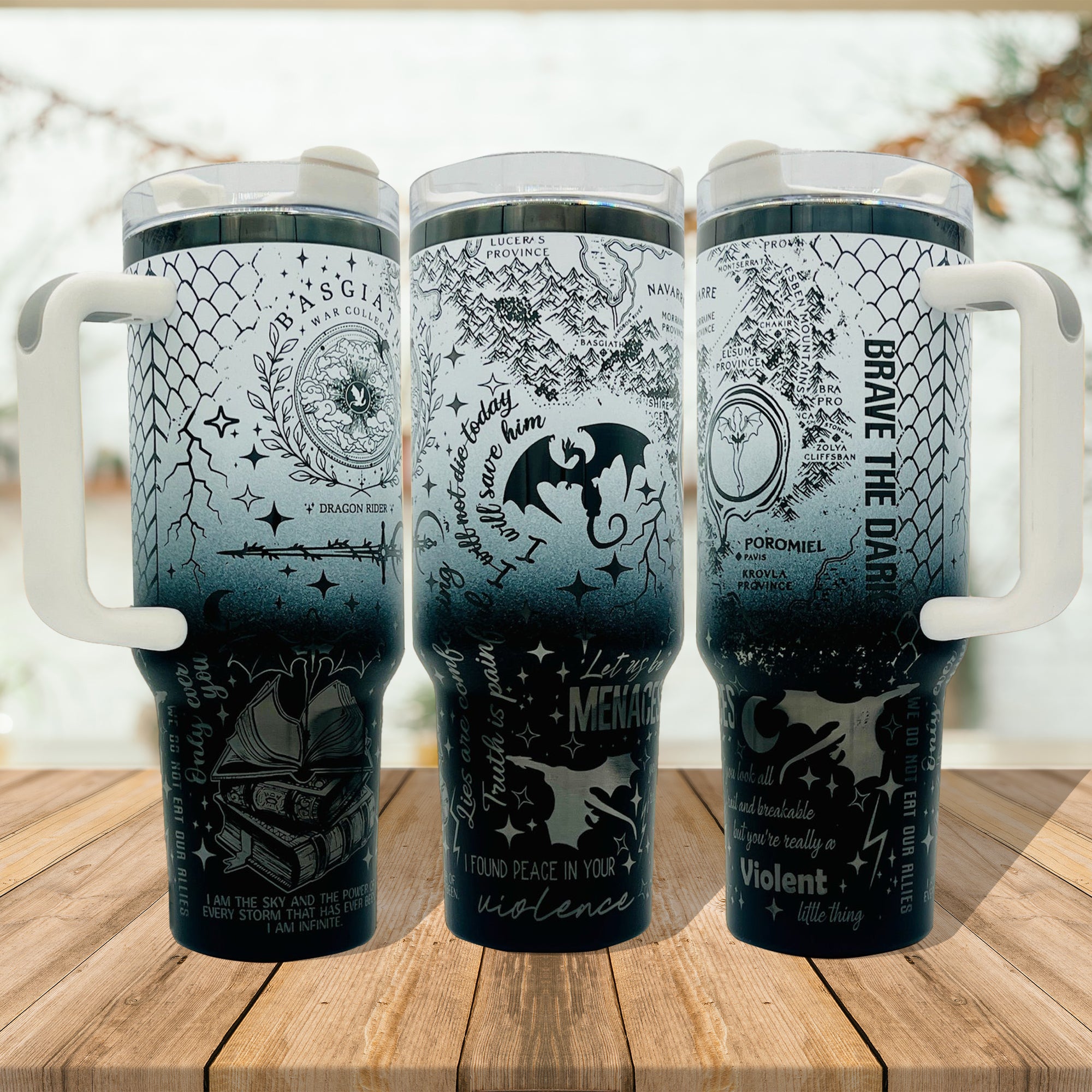 Onyx Storm Book Tumbler 30oz/40oz, New Style Color Tumbler, The Empyrean Tumbler. VLR42