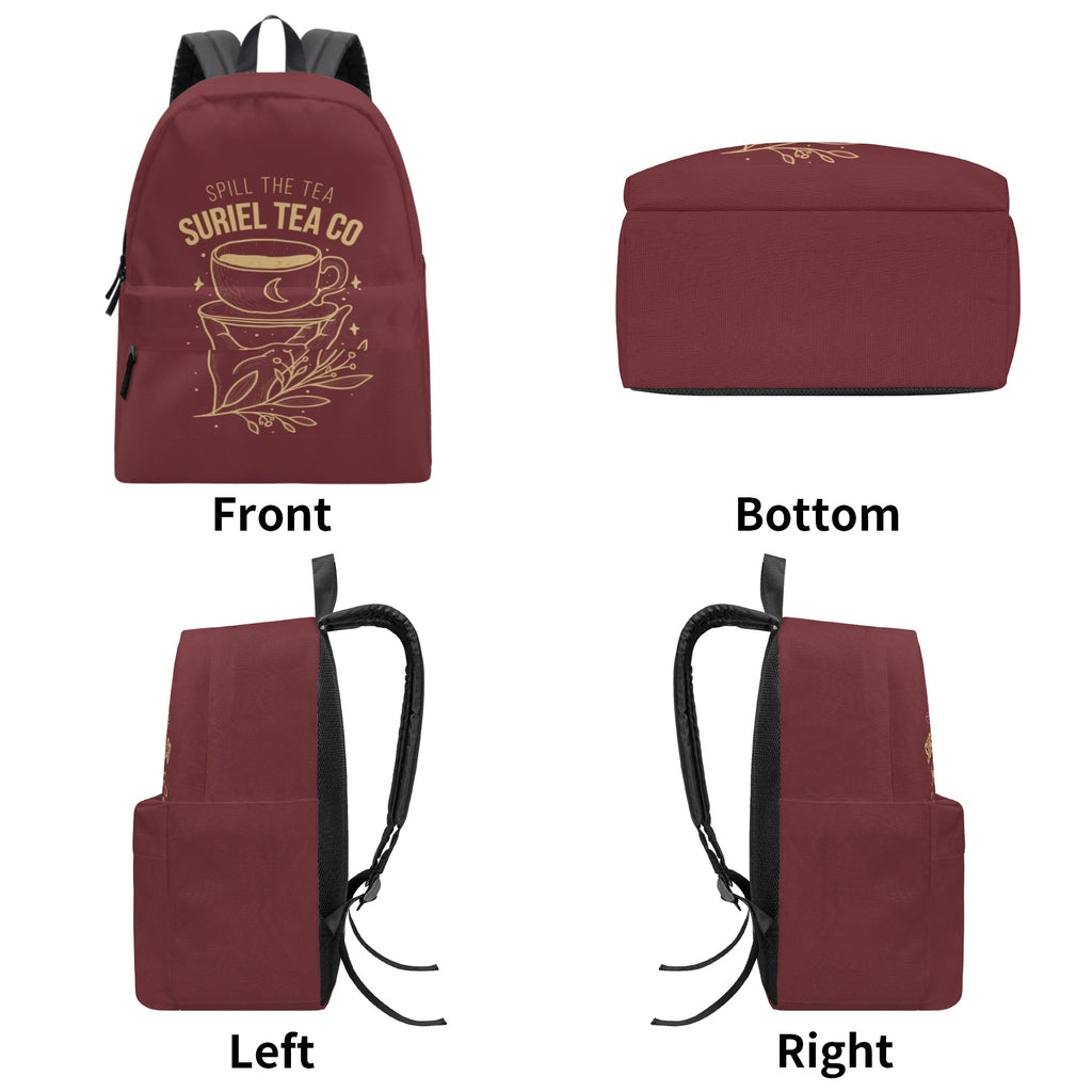 Suriel Tea Co Backpack, ACOTAR Inspirational Quotes Backpack, Book Lover Gift BPVLR34