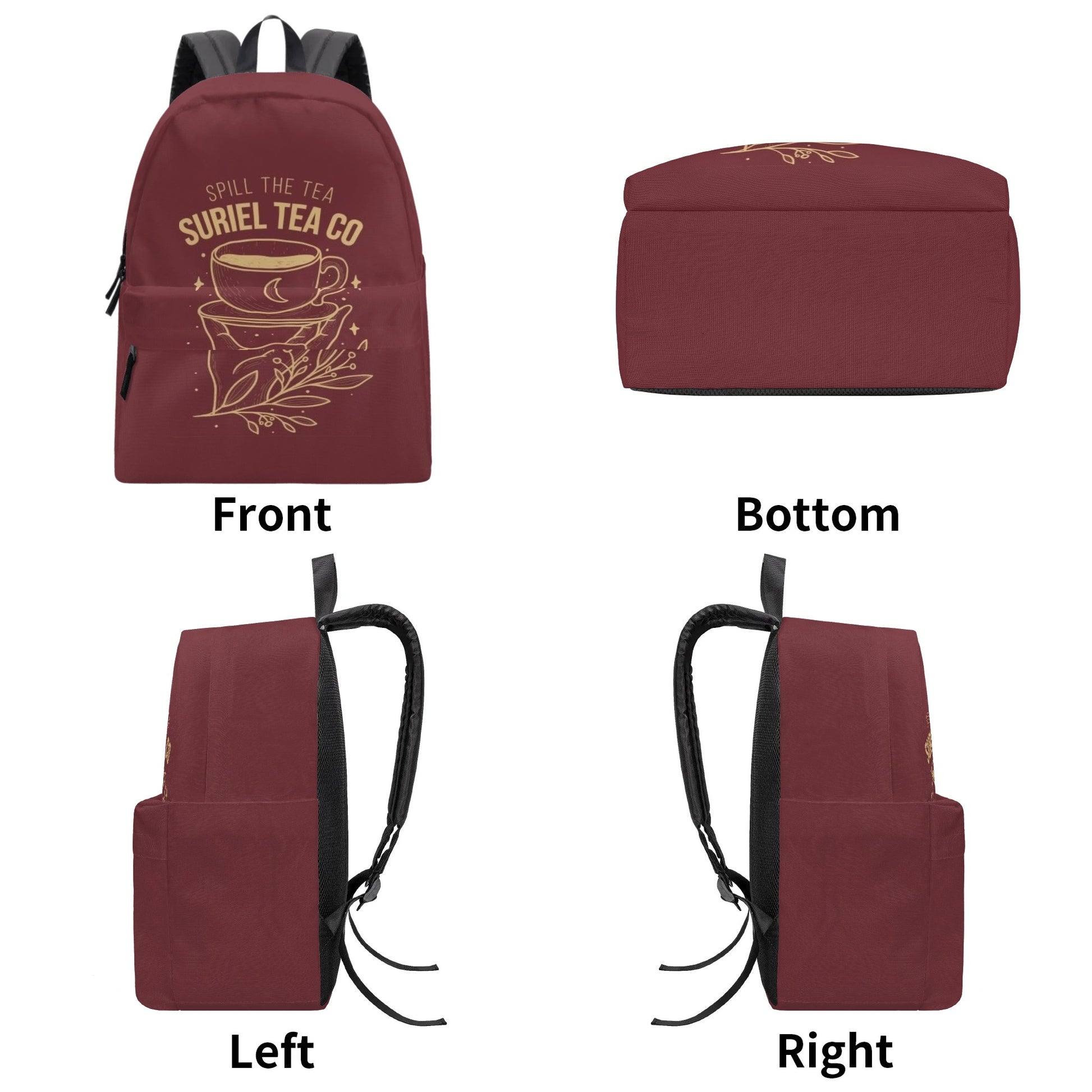 Suriel Tea Co Backpack, ACOTAR Inspirational Quotes Backpack, Book Lover Gift BPVLR34