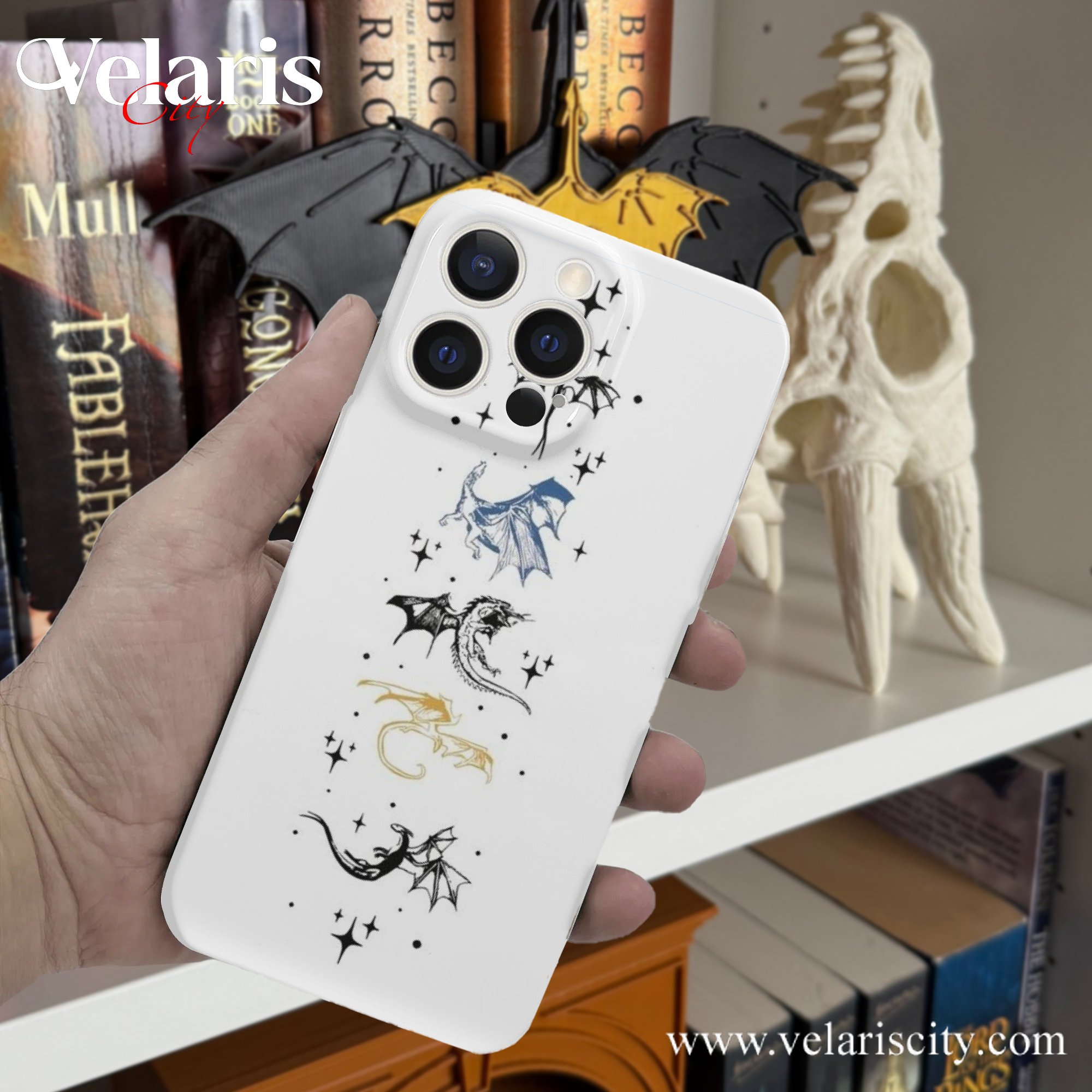 Phone Case Minimalist Dragon Line Art Inspired Fourth Wing, Fourth Wing Phone Case, Fantasy Novel iPhone Cover, Book Lover Gift  PCVLR37