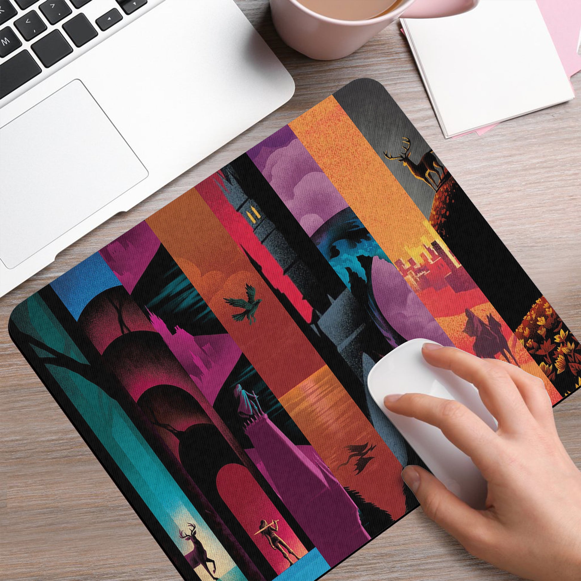 TOG Desk Mat, Kingdom of Ash Dragon Mouse Pad, Dark Academia & Booktok Literary Gift, Fireheart Inspired Desk Mat DMVLR39