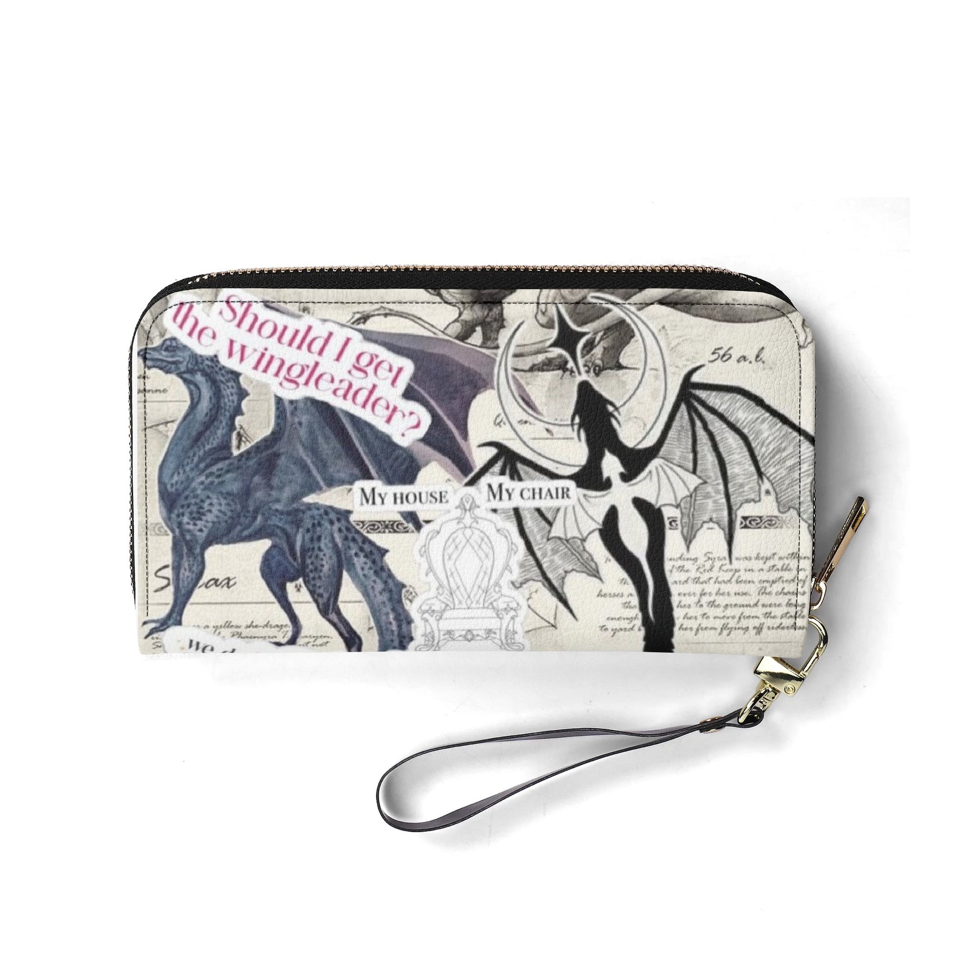 Fourth Wing Inspired Collage Leather Bag, Fourth Wing Inspired Bag, Personalized Leather Bag, Fantasy Leather Handbag, Perfect Gift for Women. HBVLR40