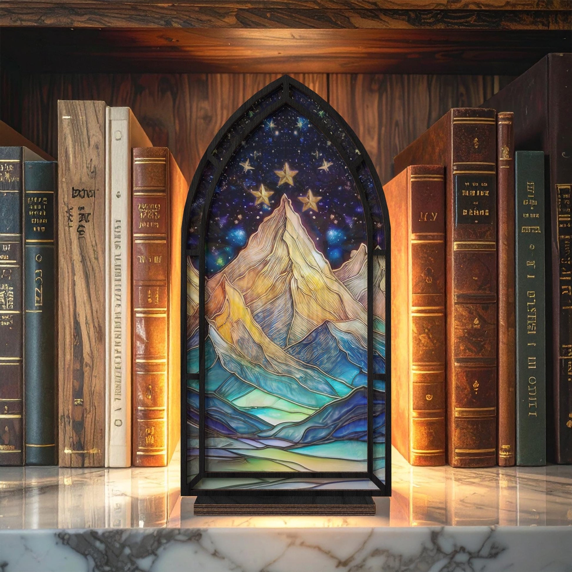 Fantasy Book Nook for Bookaholic, Acrylic Candle Holder, Fantasy Book Lover & Reader Gift, Bookshelf Decor, Library Decor, Bookish Gift BNVLR02