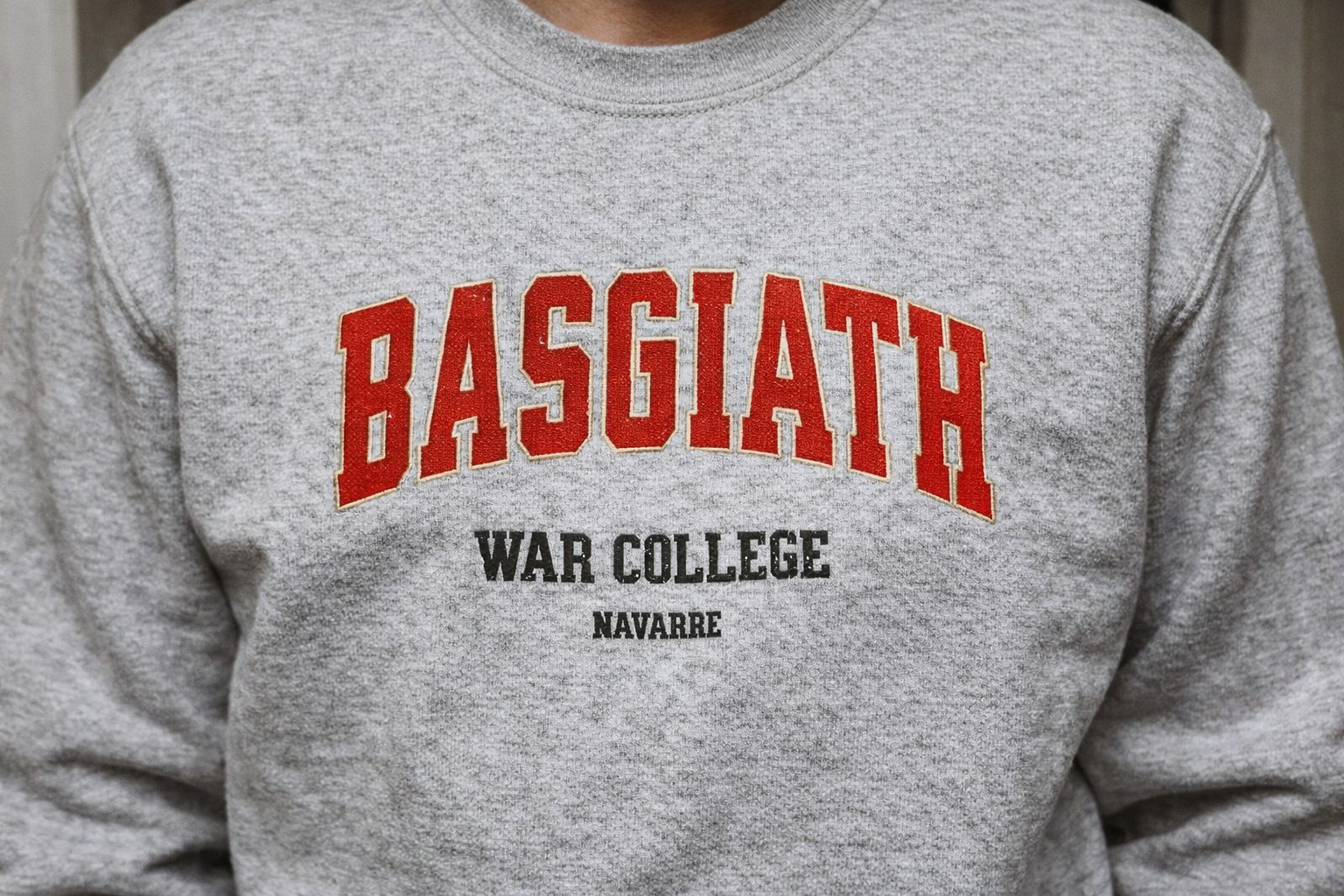 Basgiath War College Sweatshirt, Fourth Wing Inspired Varsity Crewneck, Dragon Rider Bookish Gift for Fantasy Readers VEMB67