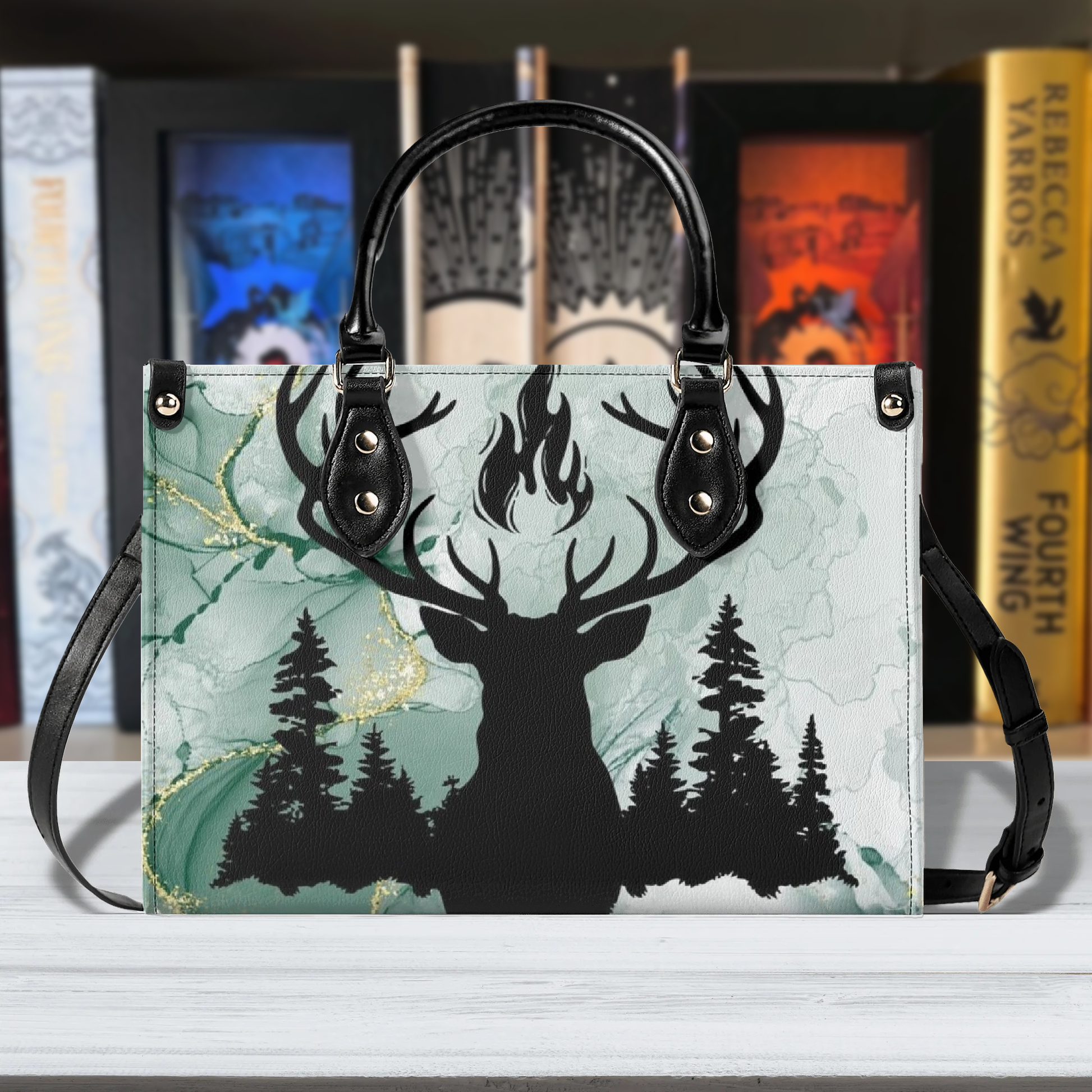 Throne Of Glass Terrasen Leather Bag, Throne of Glass inspired Bag, Personalized Leather Bag, Fantasy Leather Handbag, Perfect Gift for Women. HBVLR04