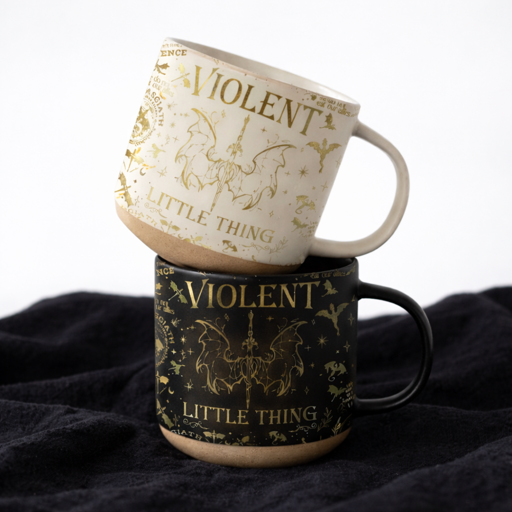 Fourth Wing Pottery Mug, Violent Little Thing Coffee Mug, Fourth Wing Inspired, Fantasy Reader Gifts, Basgiath War College Mug