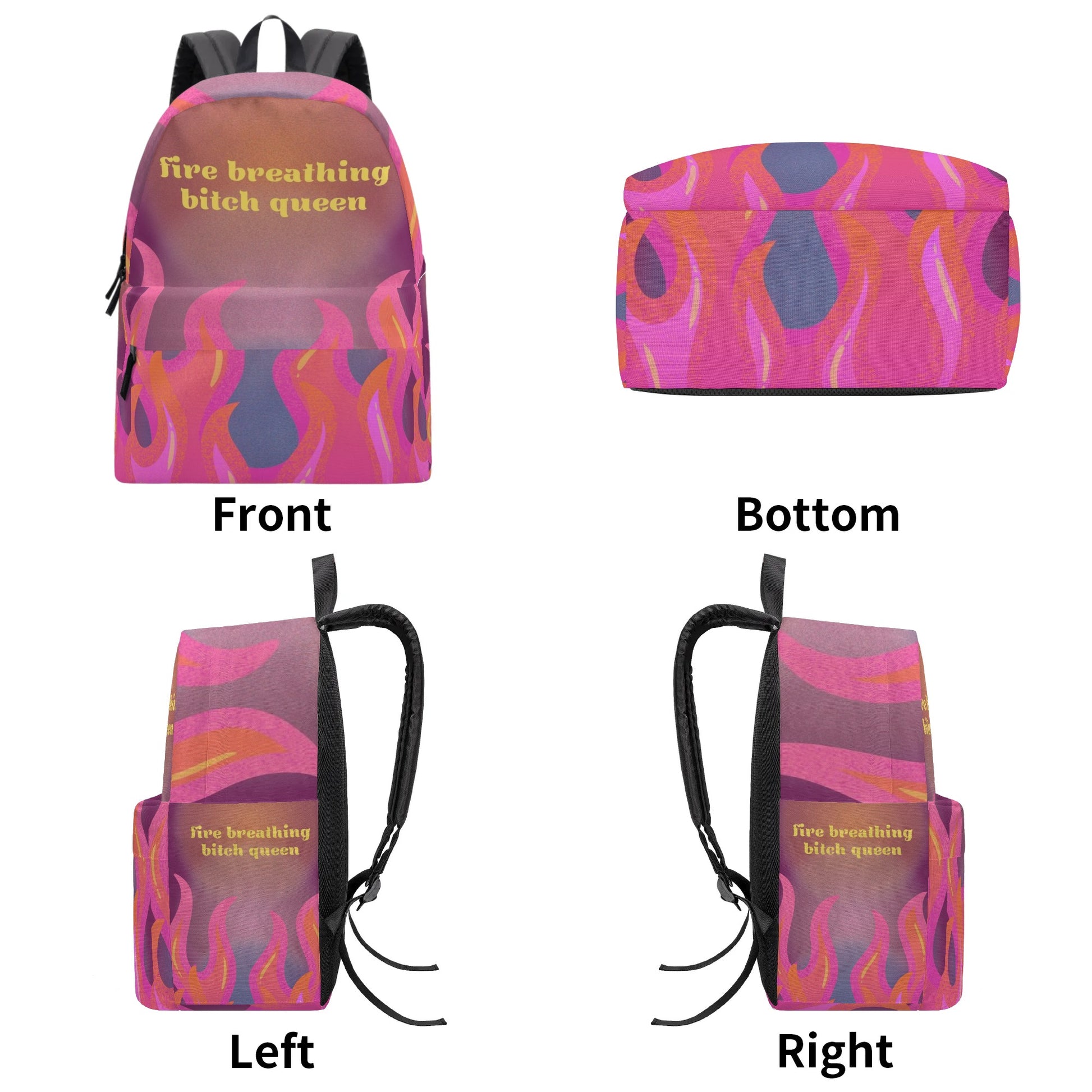 Throne Of Glass Backpack, Fire breathing bitch queen Backpack, Fantasy Aesthetic Book Lover Gift. BPVLR03