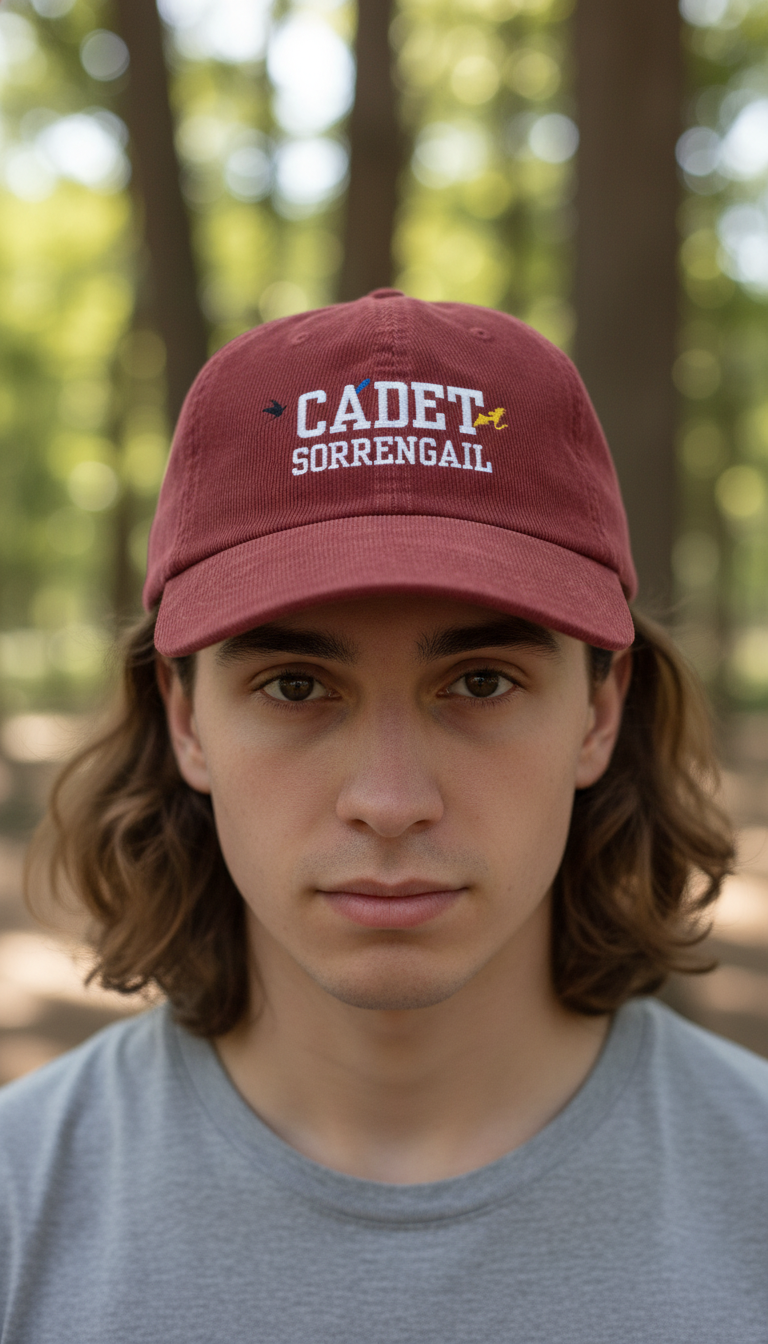 Cadet Sorrengail Corduroy Dad Hat, Fourth Wing Inspired Embroidered Cap, Dragon Rider Fantasy Bookish Gift VLRH17