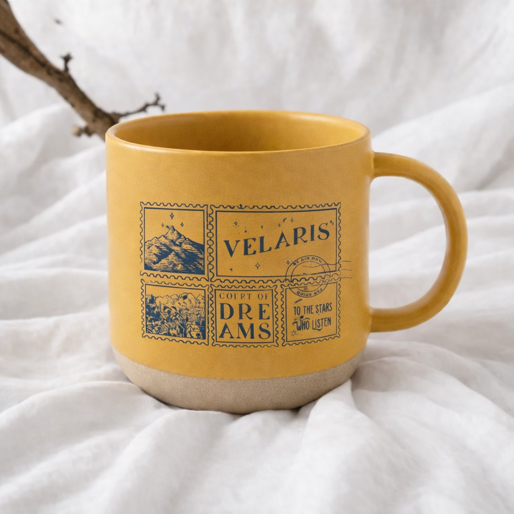 Velaris Pottery Mug, Court of Dreams Ceramic Coffee Cup, ACOTAR Inspired Bookish Mug, Fantasy Reader Gift for Book Lovers PMVLR24