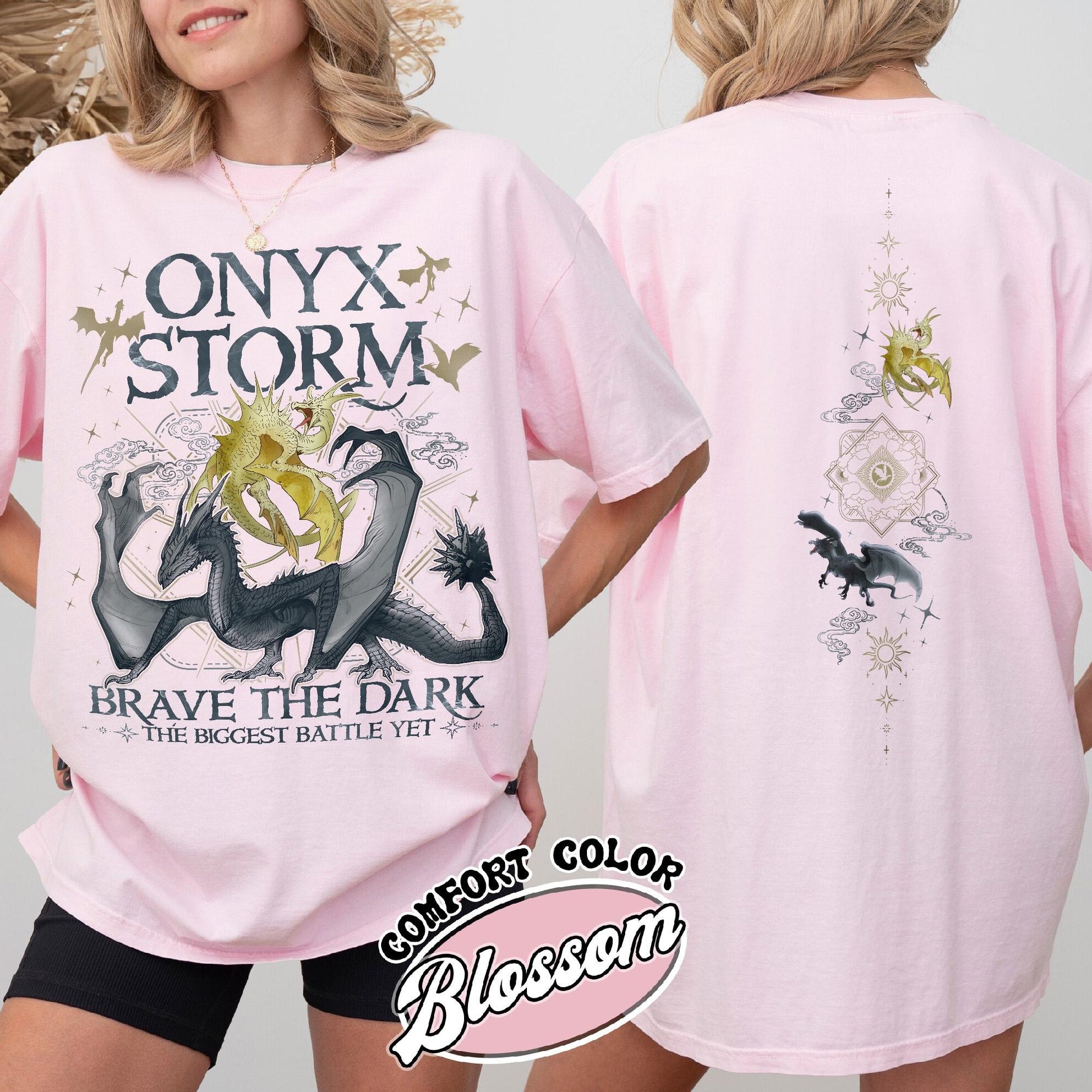 Comfort Colors Onyx Storm Brave the Dark Comfort Colors Shirt, Fourth Wing Series Shirt, Dragon Rider Shirt, Basgiath War College Shirt, Violet Sorrengail CFVLR42