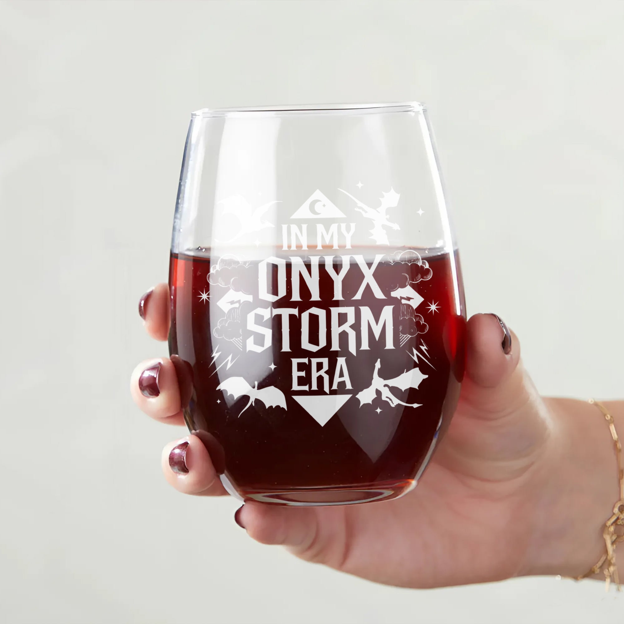 In My Storm Era Pint Glass, Dragon Fantasy Beer Cup, Dark Bookish Bar Glass, Cozy Pub Drinkware, Reader Gift, BGVLR03